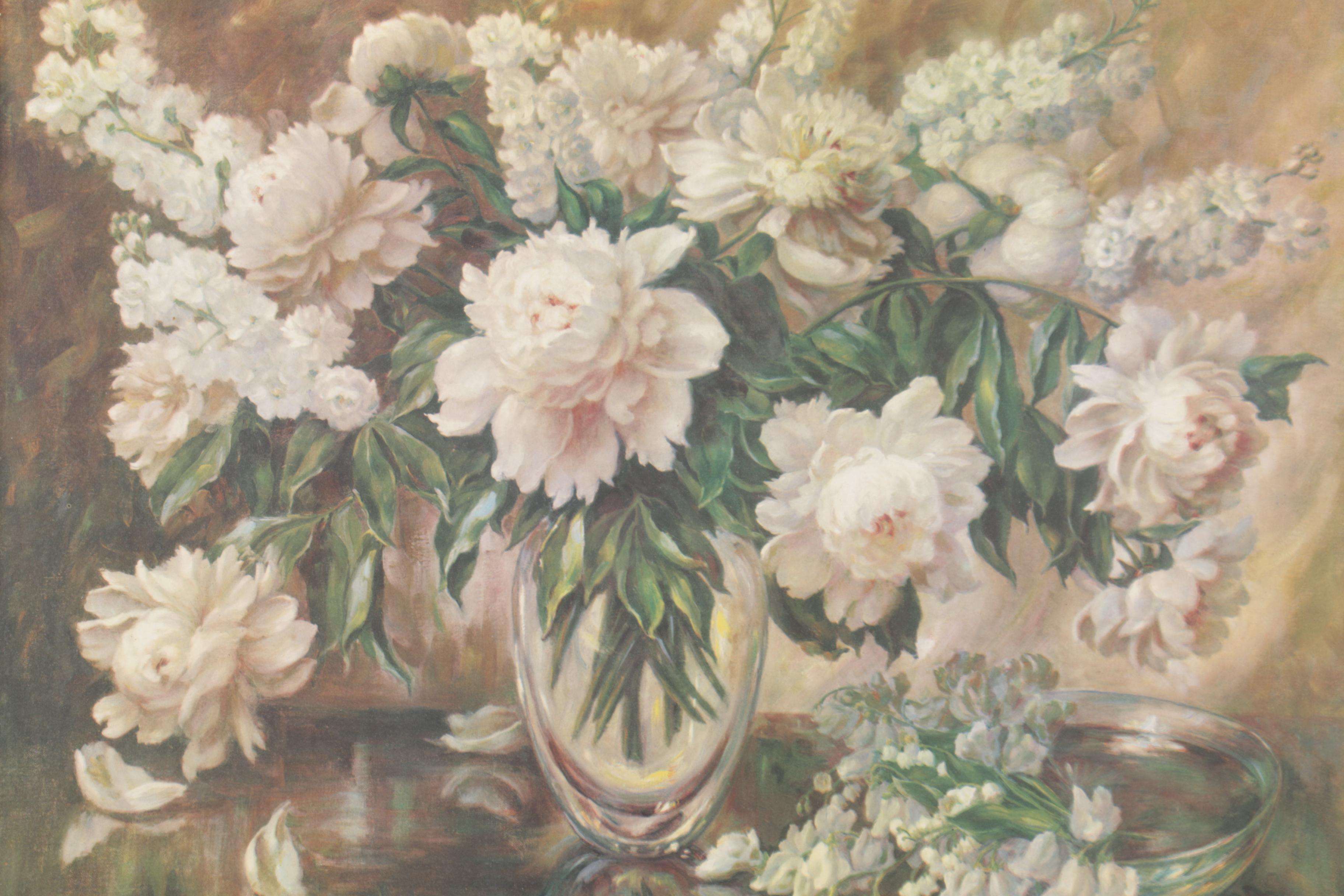 Reproduction Print After Macdonald of a Floral Still Life
