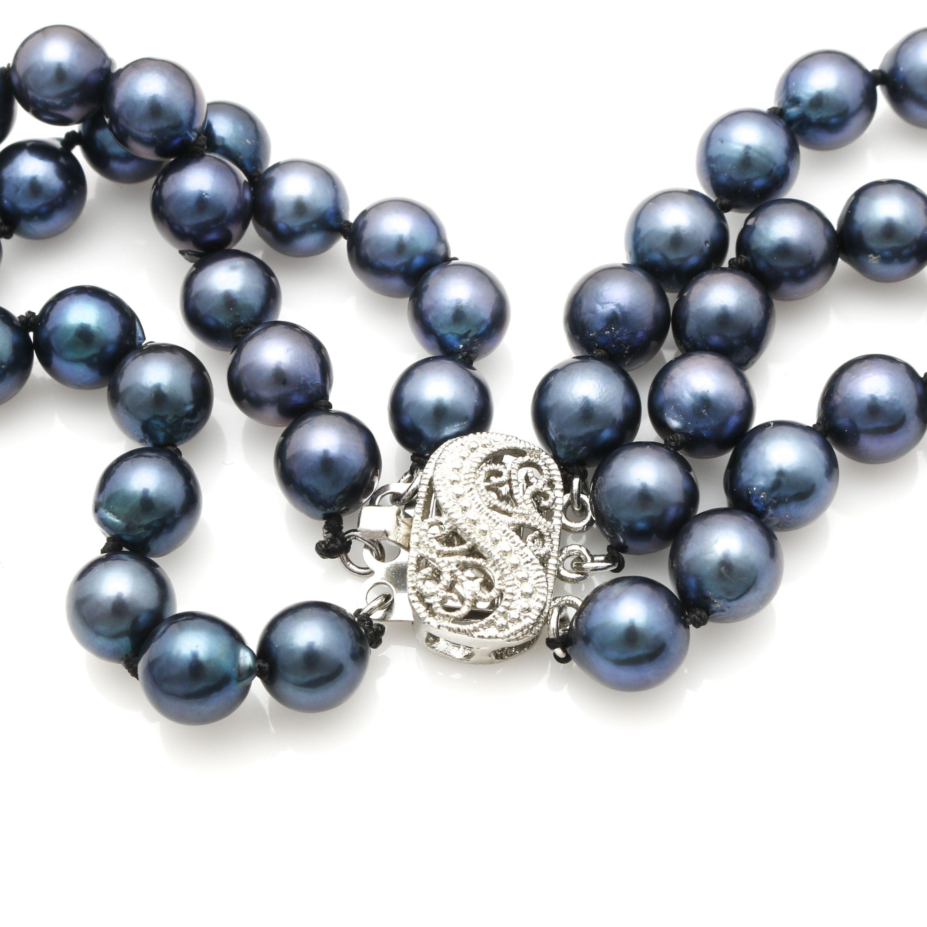 Dyed Blue Freshwater Pearl Jewelry Set