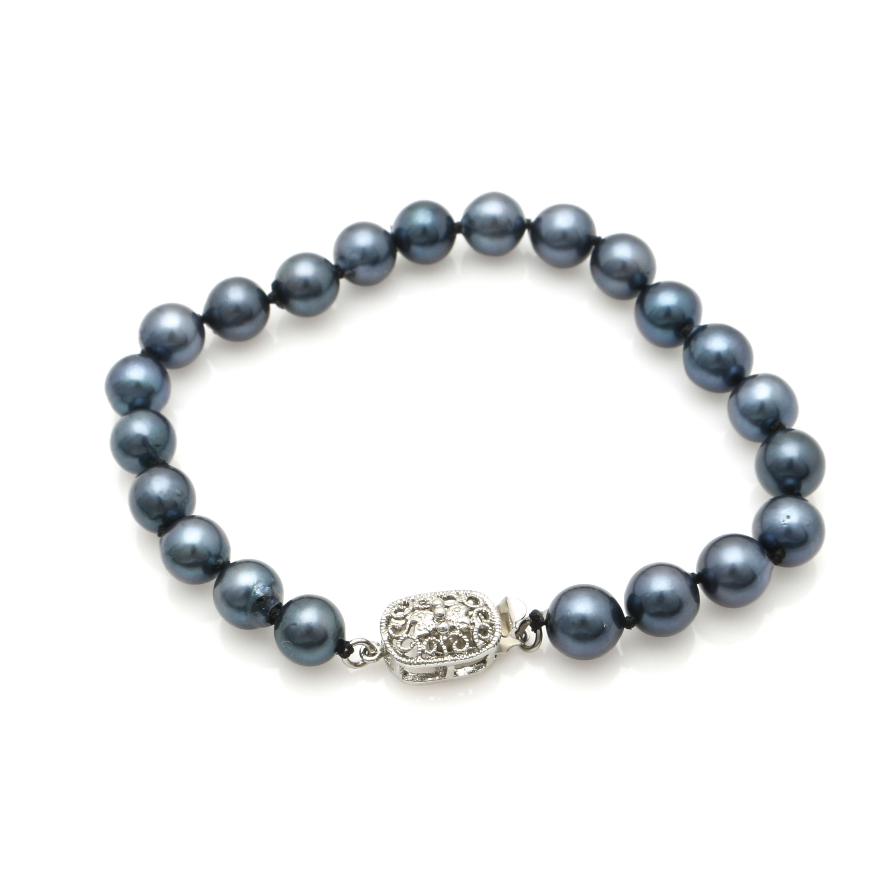 Dyed Blue Freshwater Pearl Jewelry Set