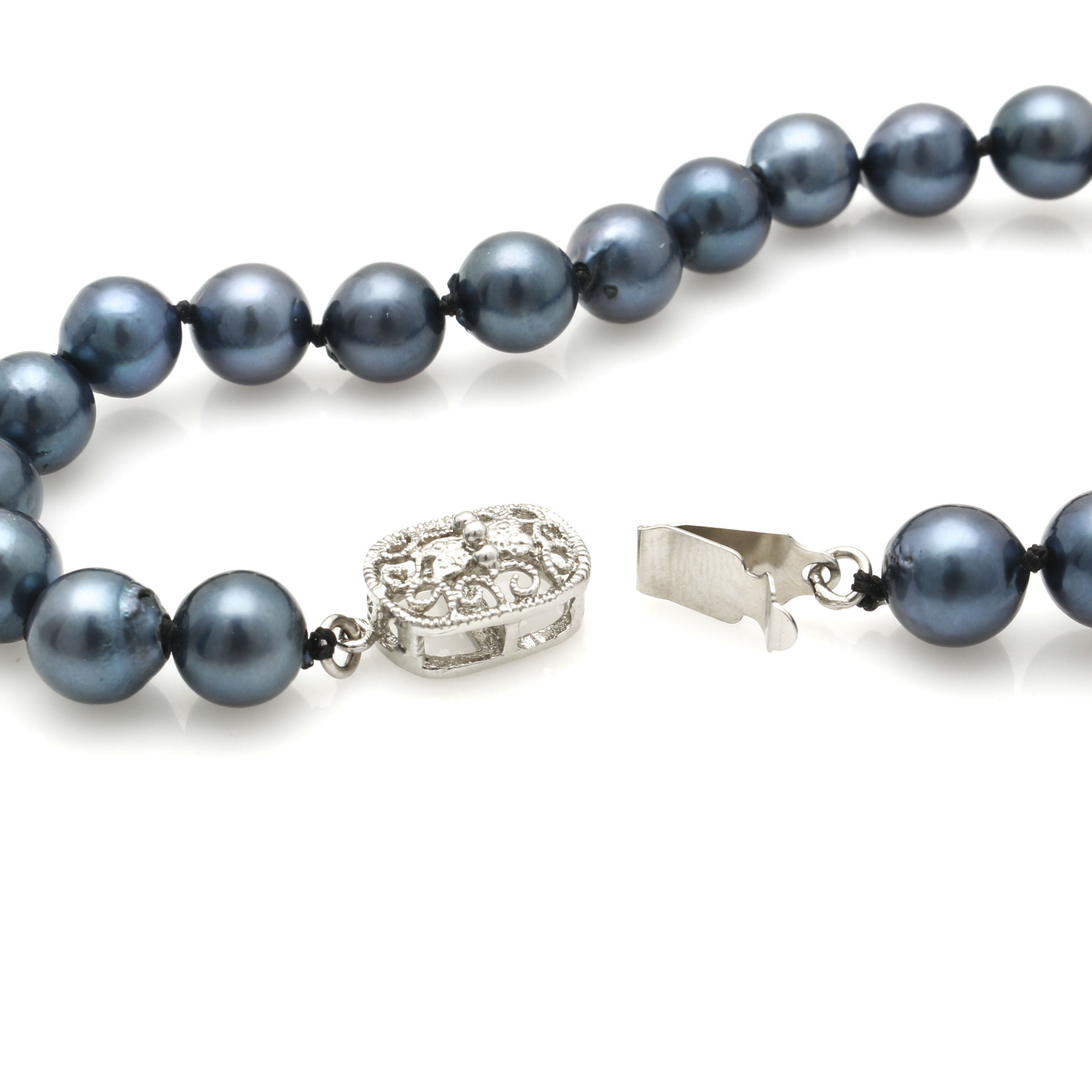 Dyed Blue Freshwater Pearl Jewelry Set