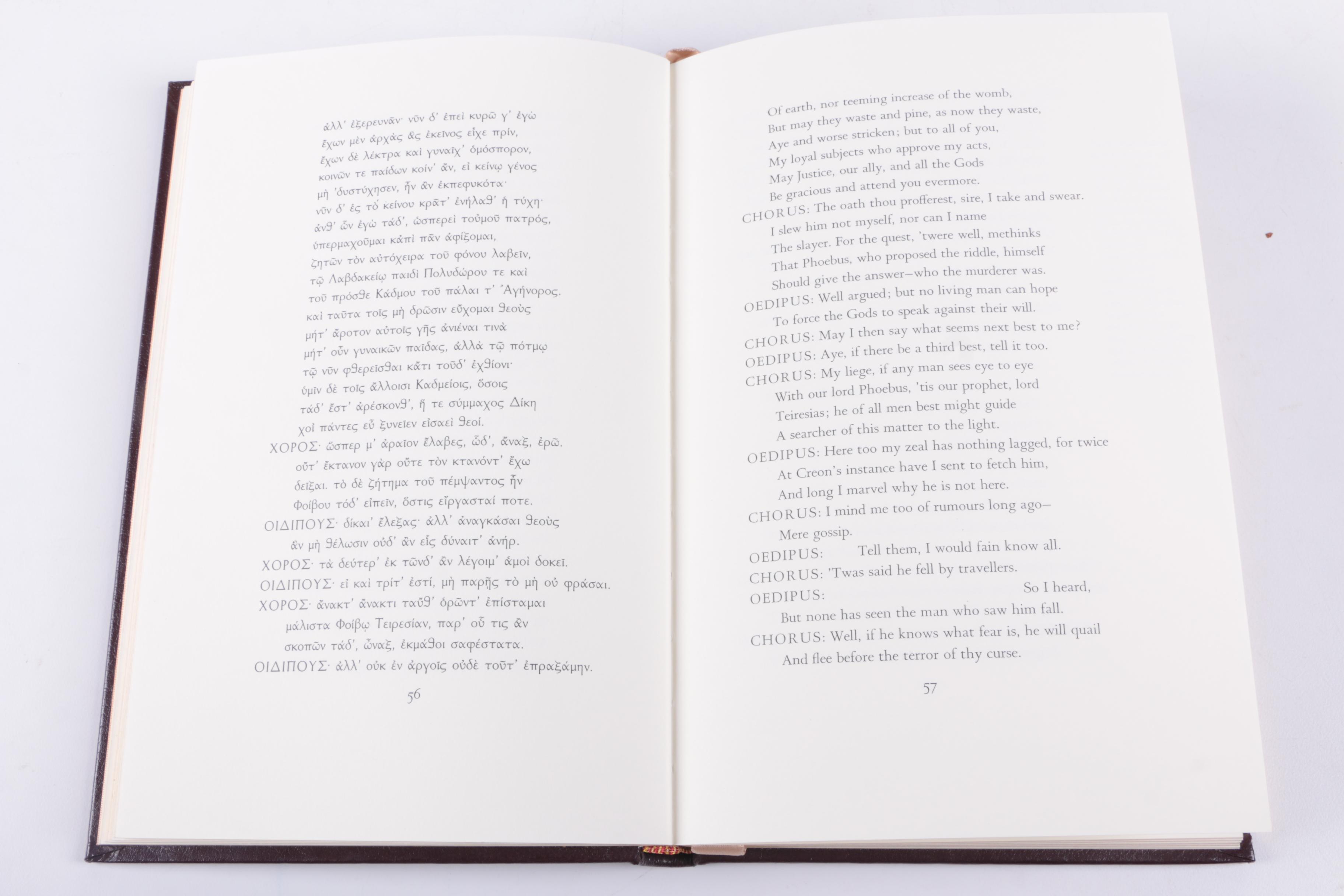 Easton Press "The Age of Fable" and "Oedipus the King"