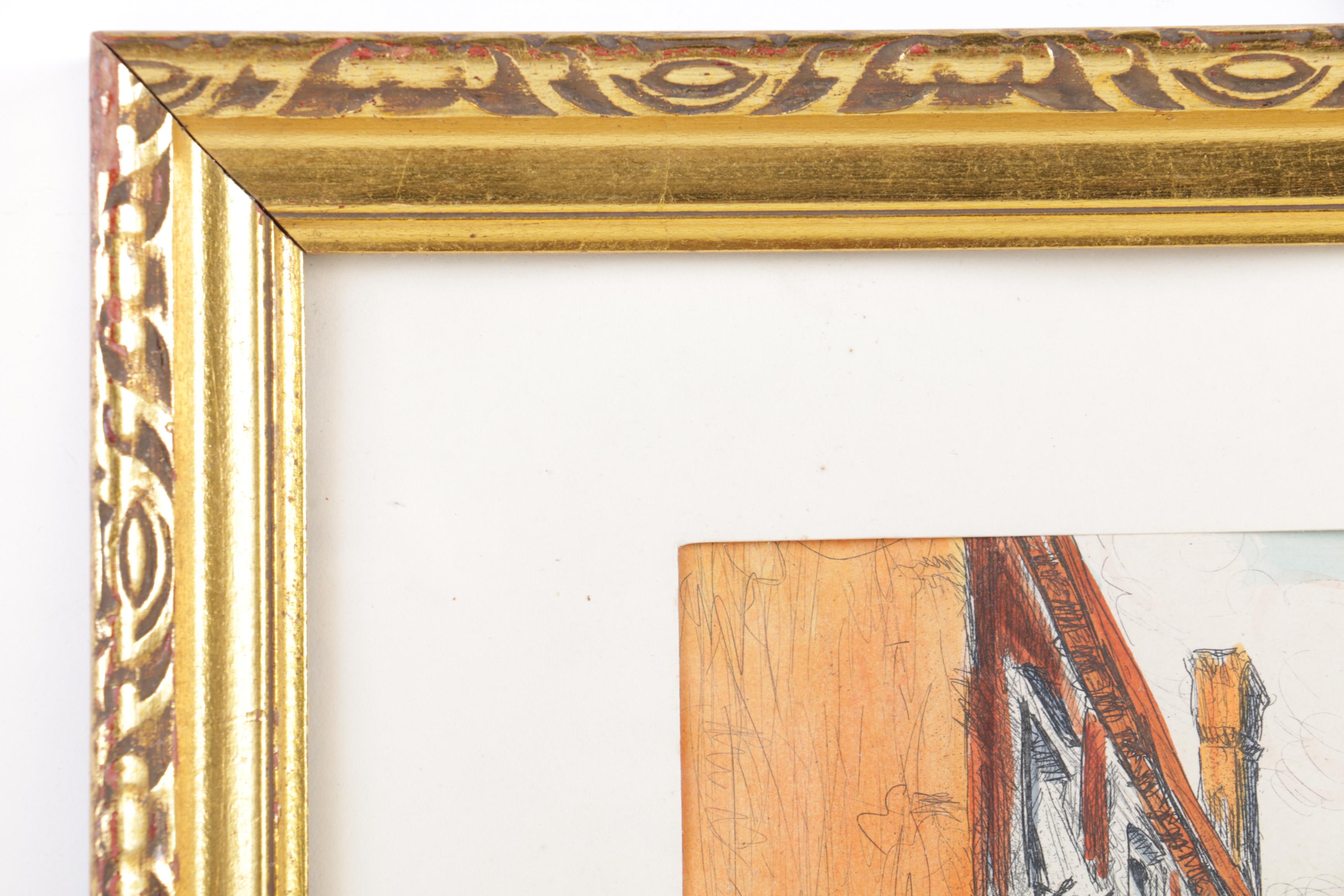 Colored Etching on Paper