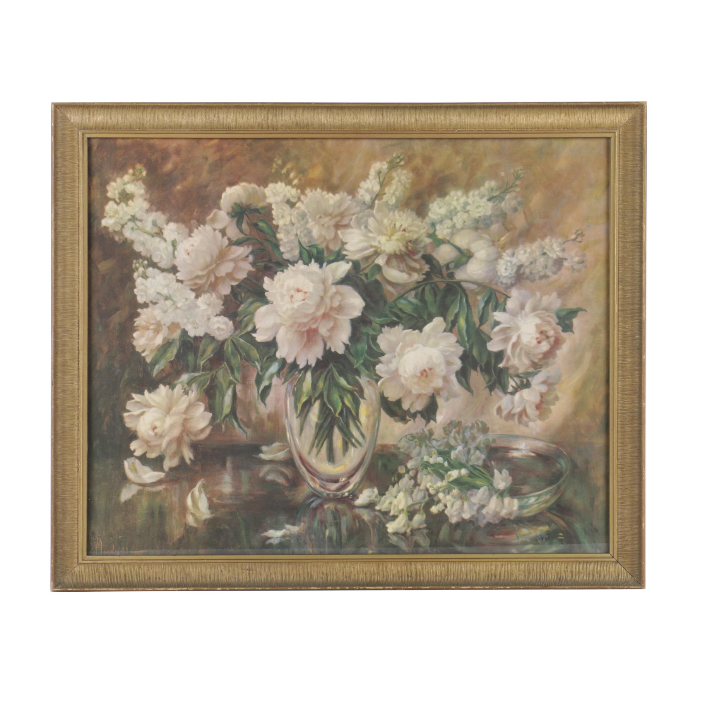 Reproduction Print After Macdonald of a Floral Still Life