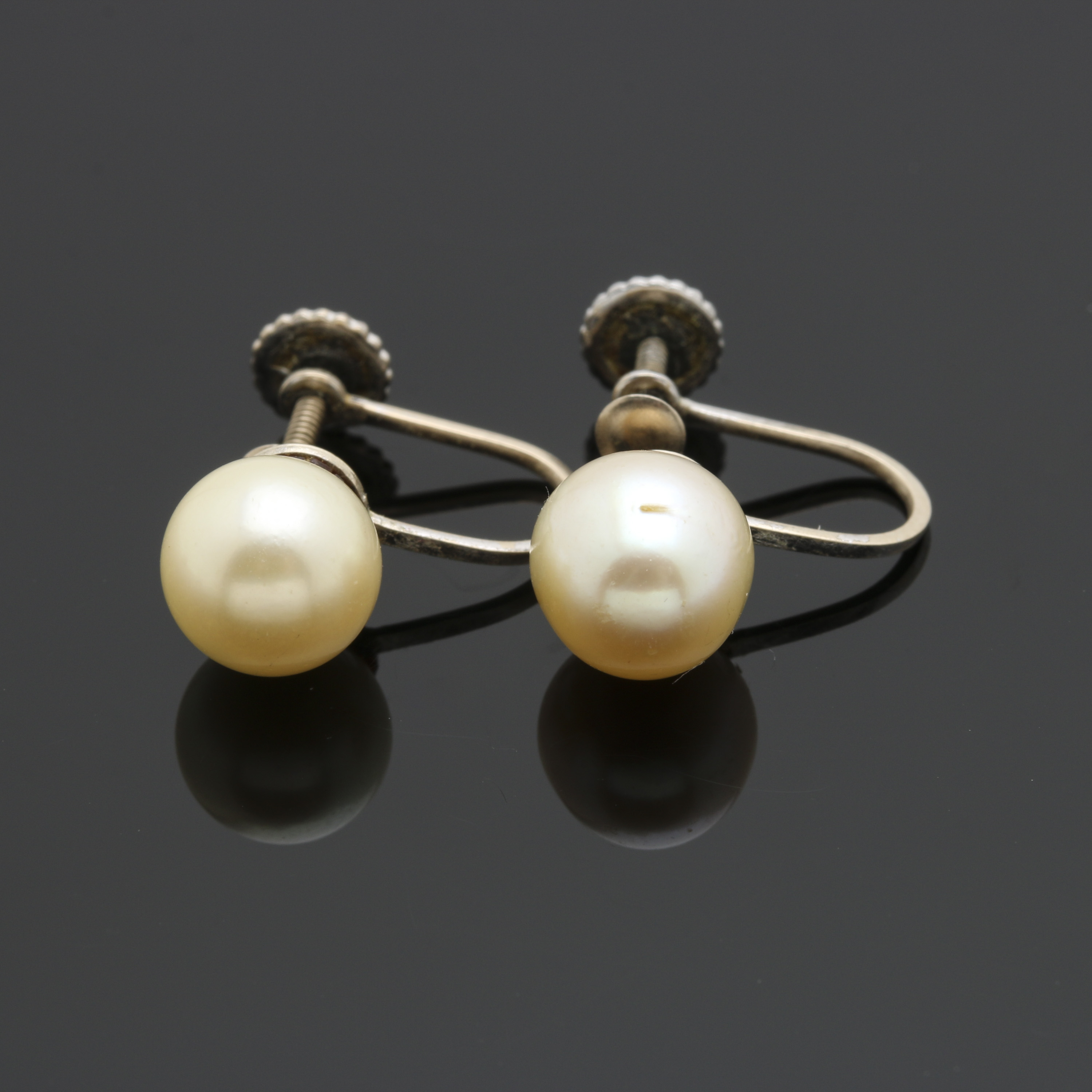 14K Yellow and White Gold Cultured Pearl and Diamond Pin and Earring Selection