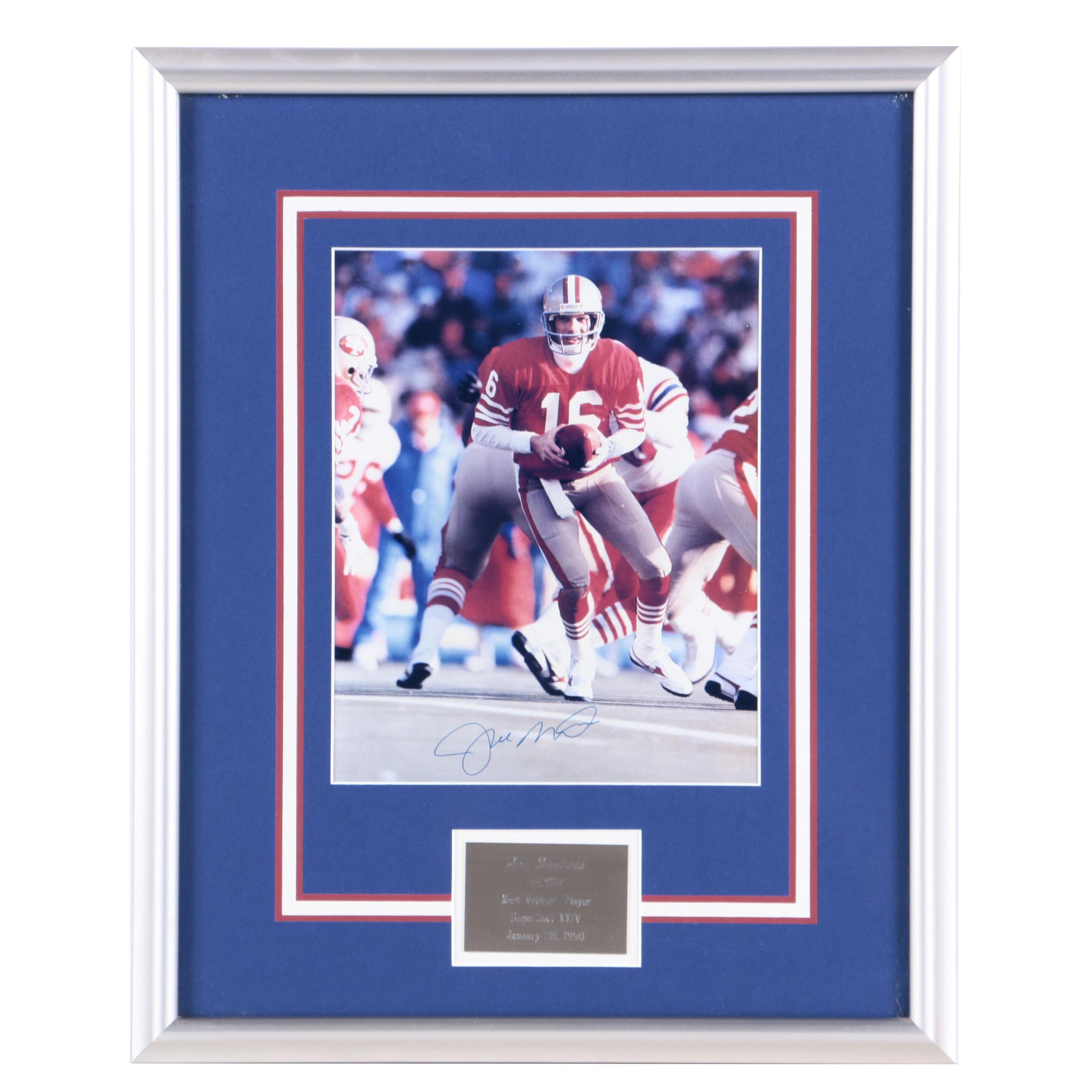 Autographed Color Photograph of Joe Montana