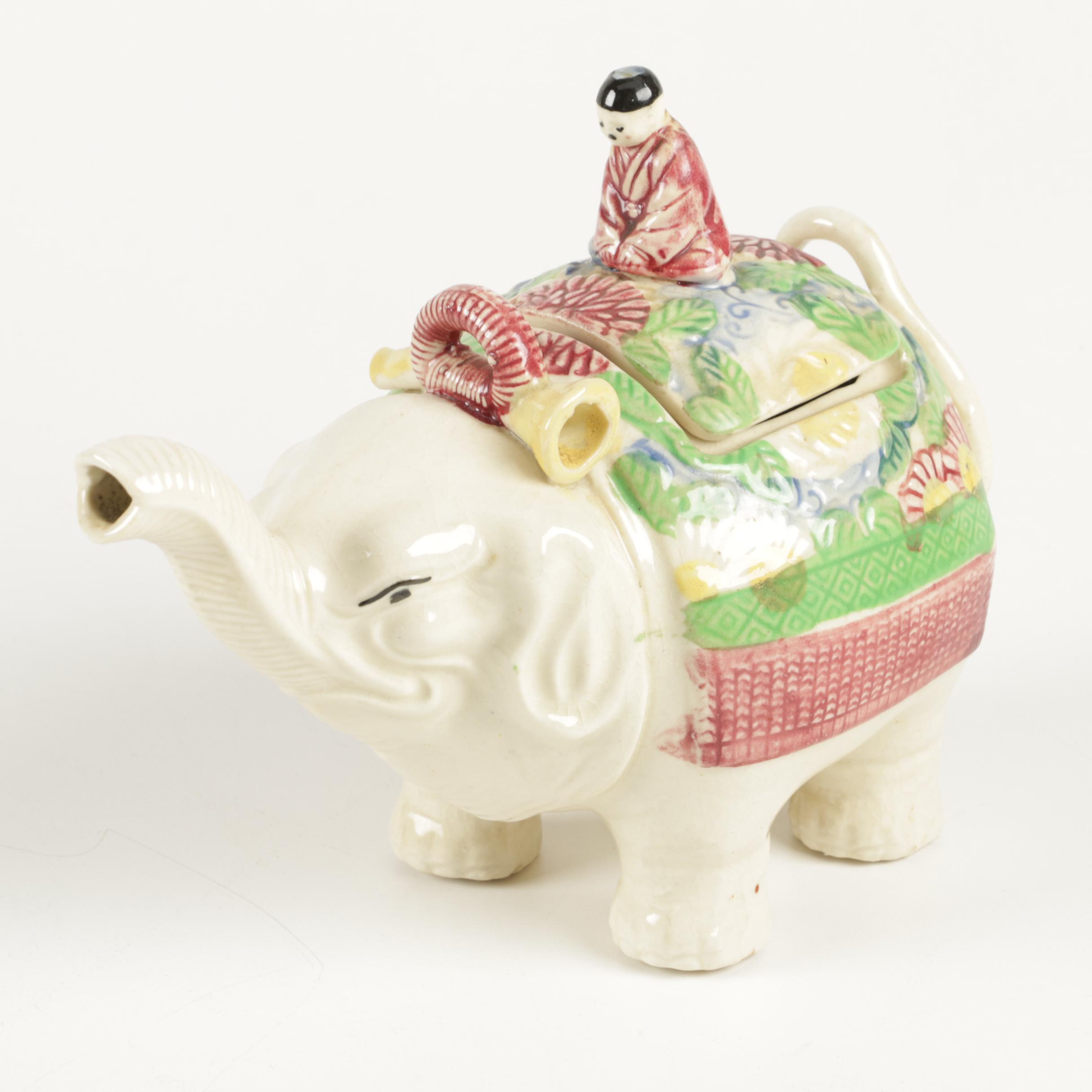 Vintage Elephant Themed Ceramic Assortment