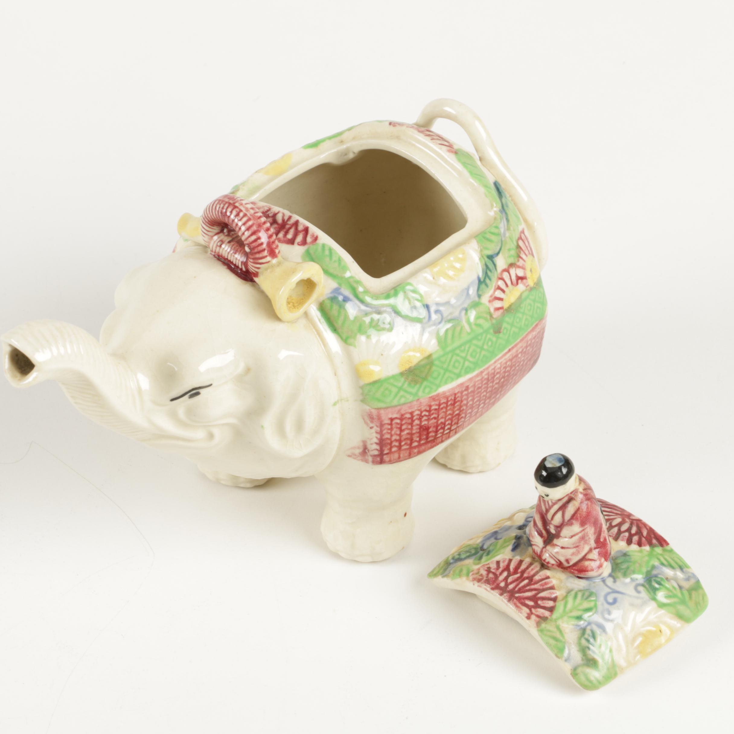 Vintage Elephant Themed Ceramic Assortment