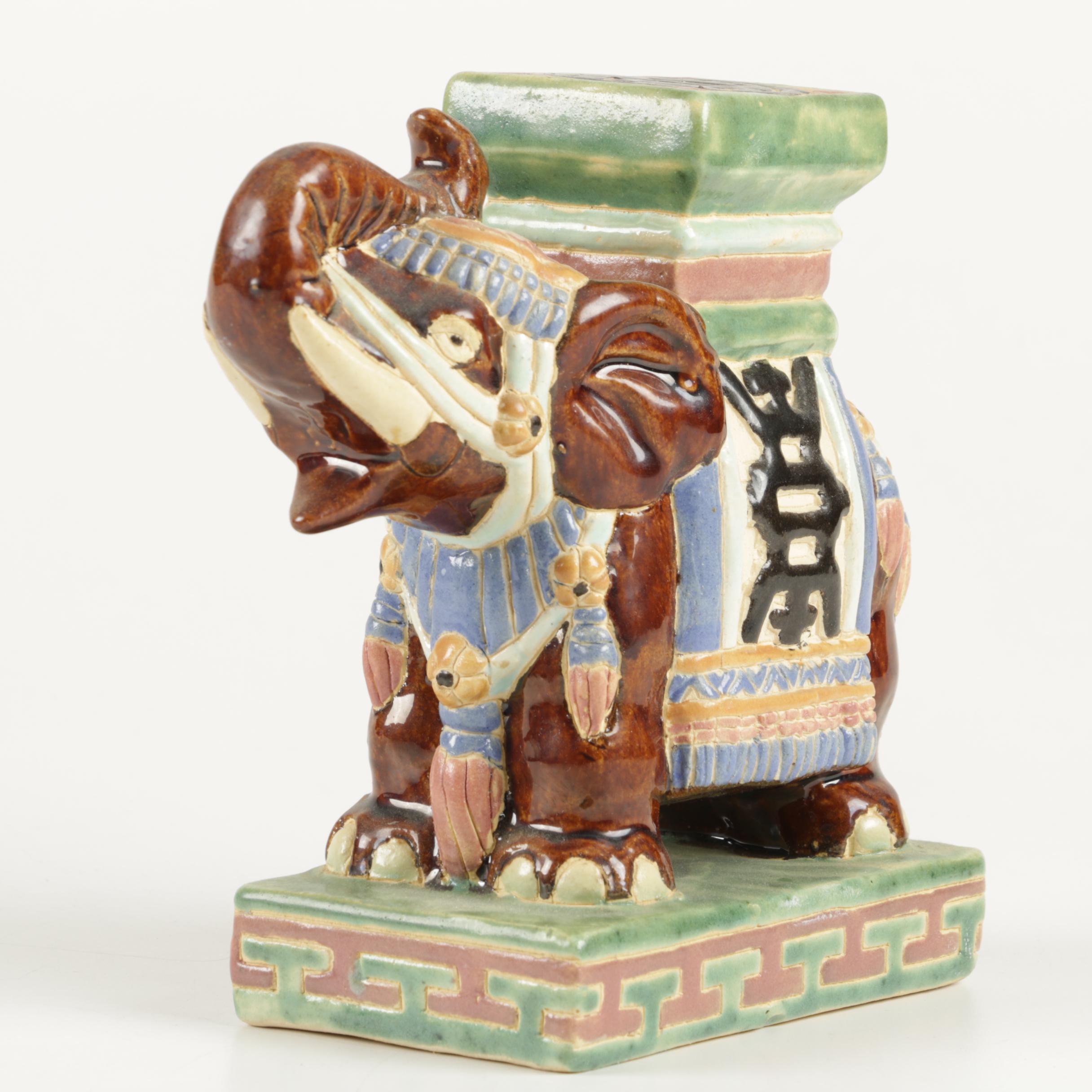 Vintage Elephant Themed Ceramic Assortment