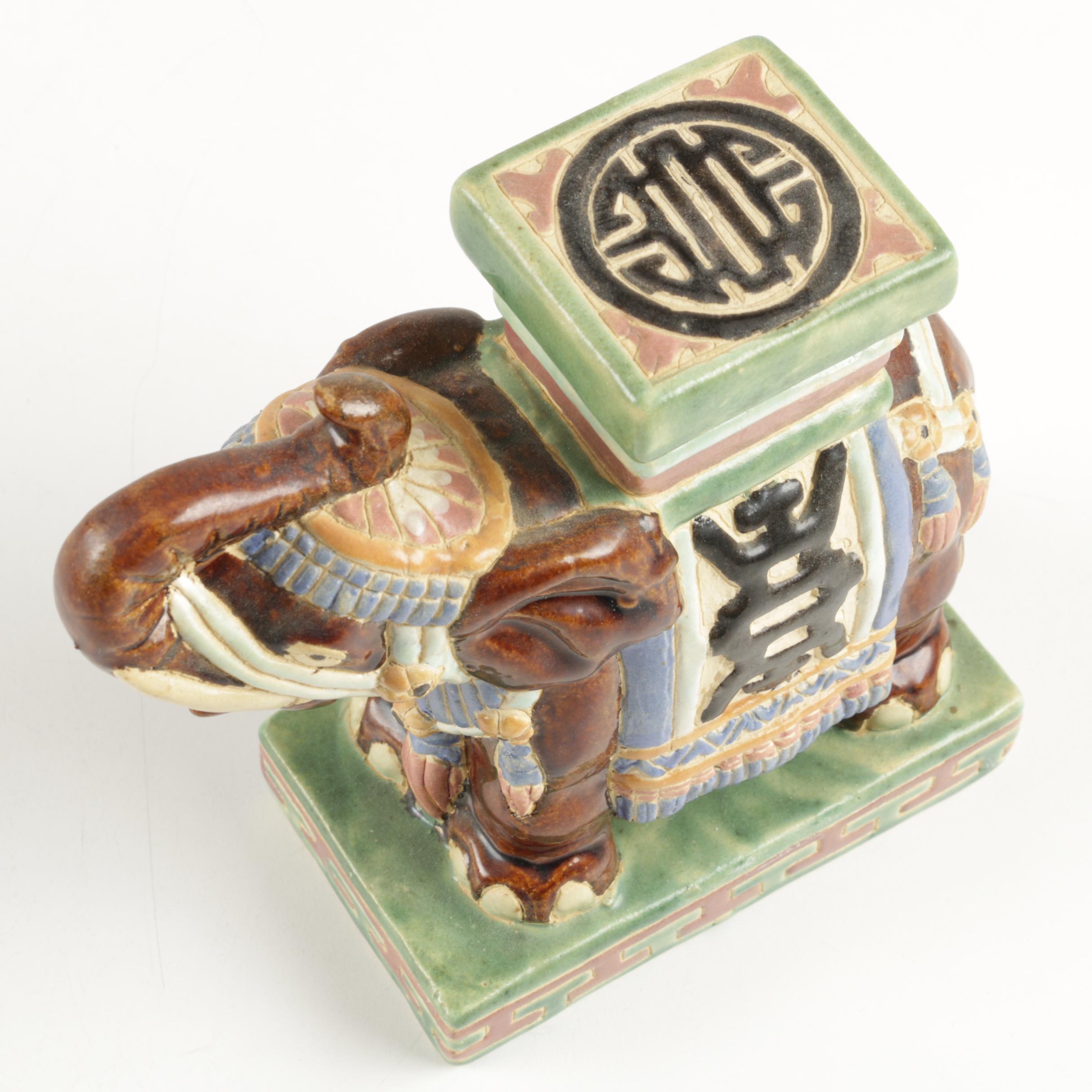 Vintage Elephant Themed Ceramic Assortment