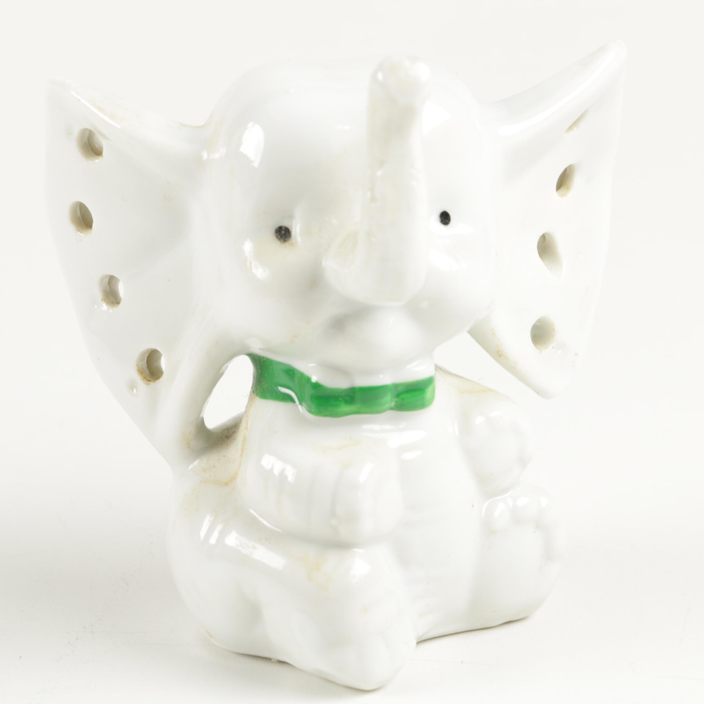 Vintage Elephant Themed Ceramic Assortment