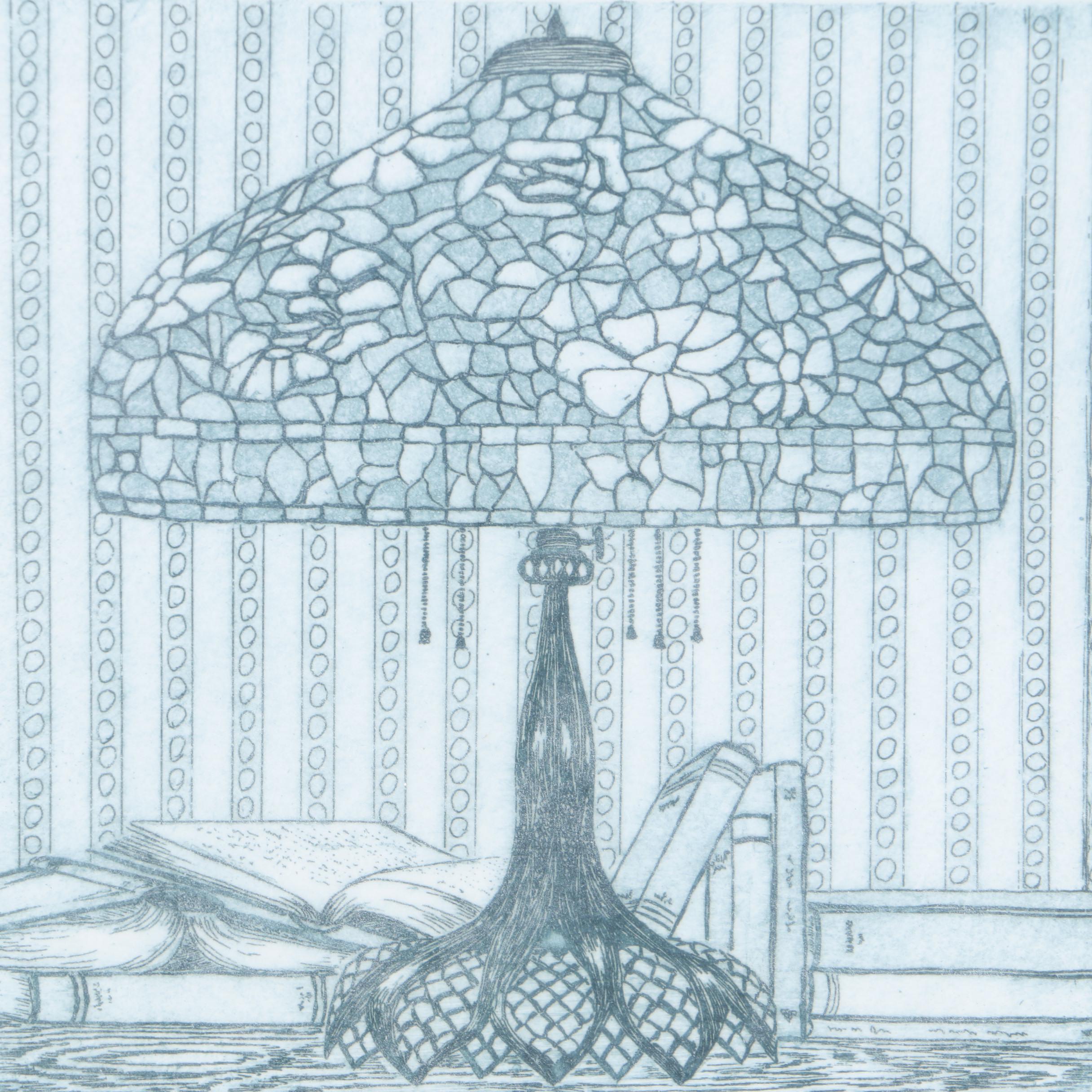 J.E. Fischer Limited Edition Still Life Etching on Paper "Tiffany"