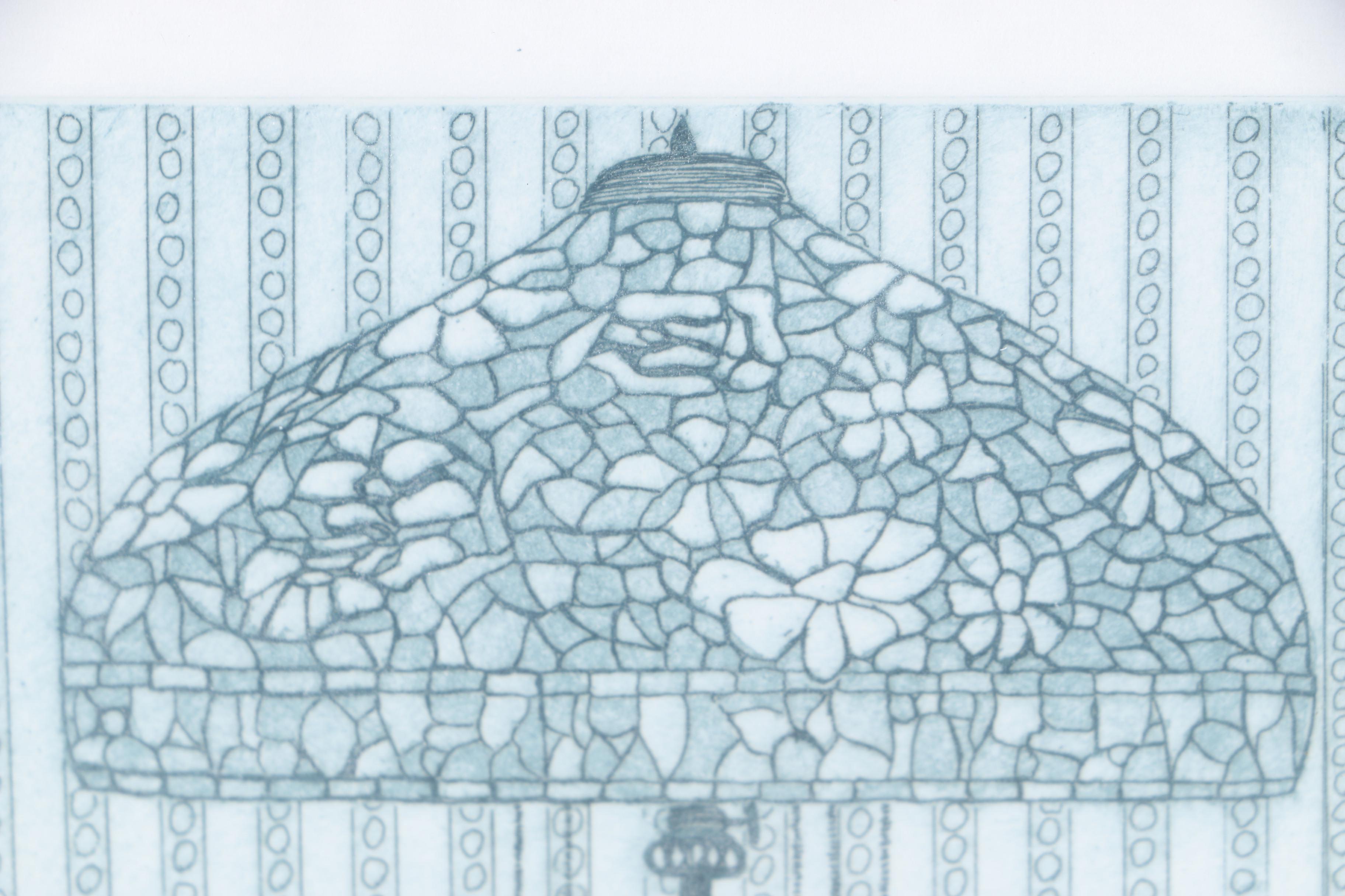 J.E. Fischer Limited Edition Still Life Etching on Paper "Tiffany"