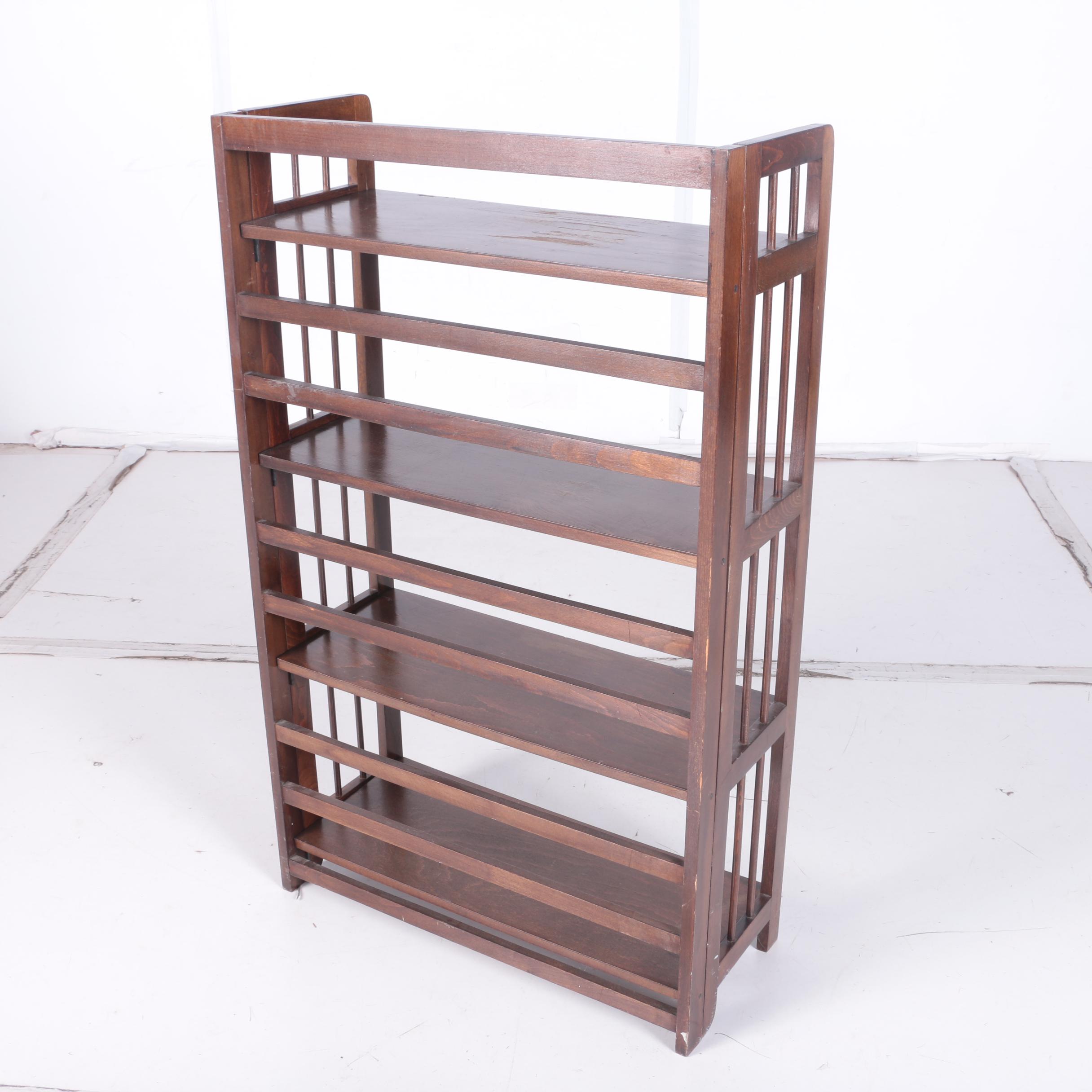 Collapsible Walnut Bookcase