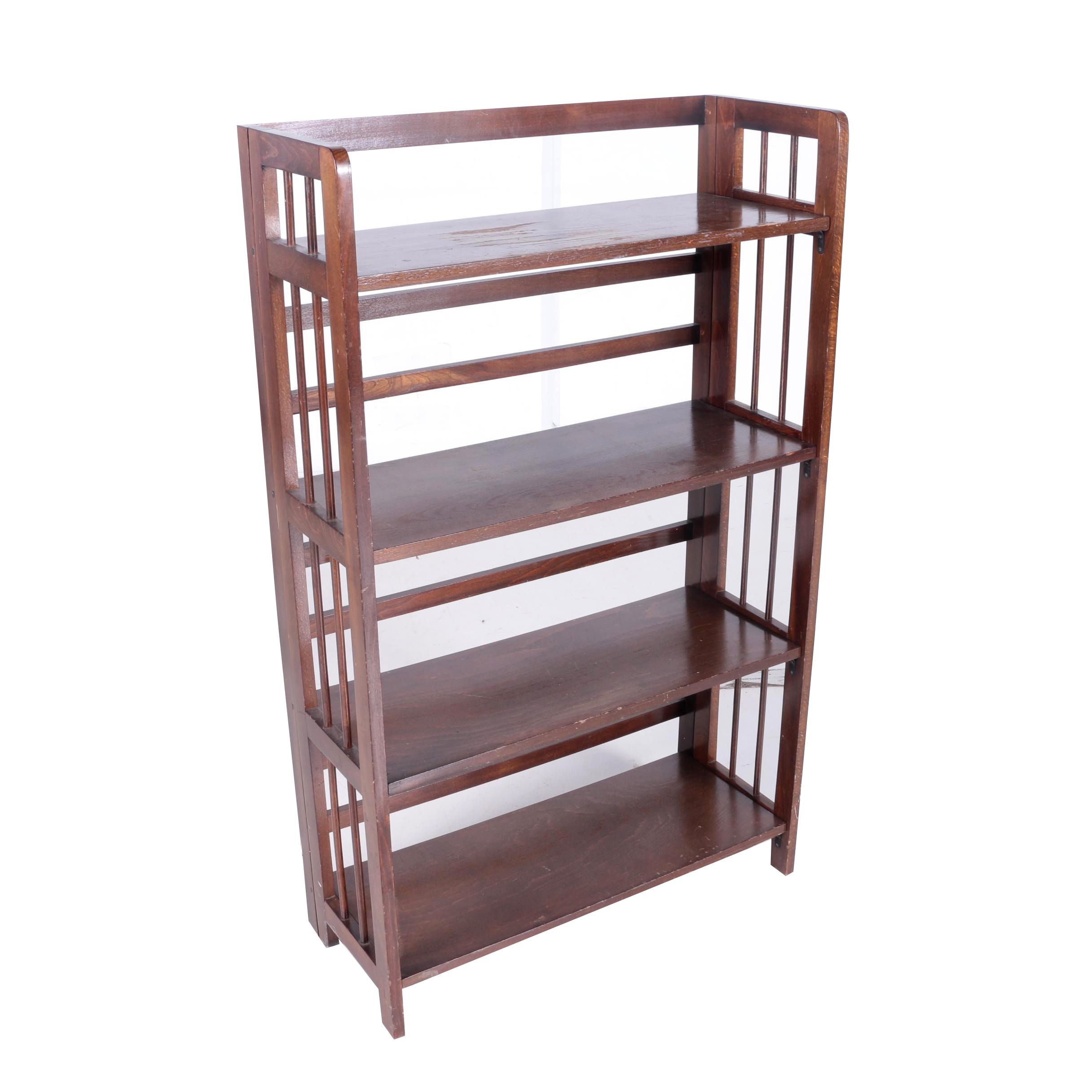 Collapsible Walnut Bookcase
