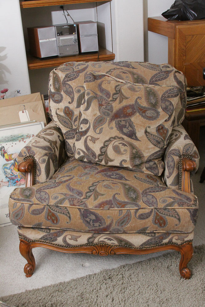 Michael Handler Arm Chairs and Ottoman