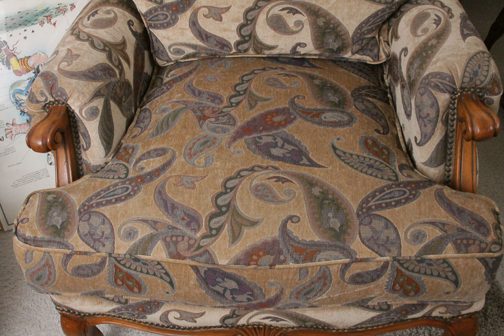 Michael Handler Arm Chairs and Ottoman