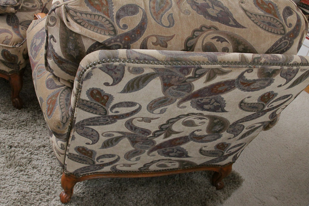 Michael Handler Arm Chairs and Ottoman