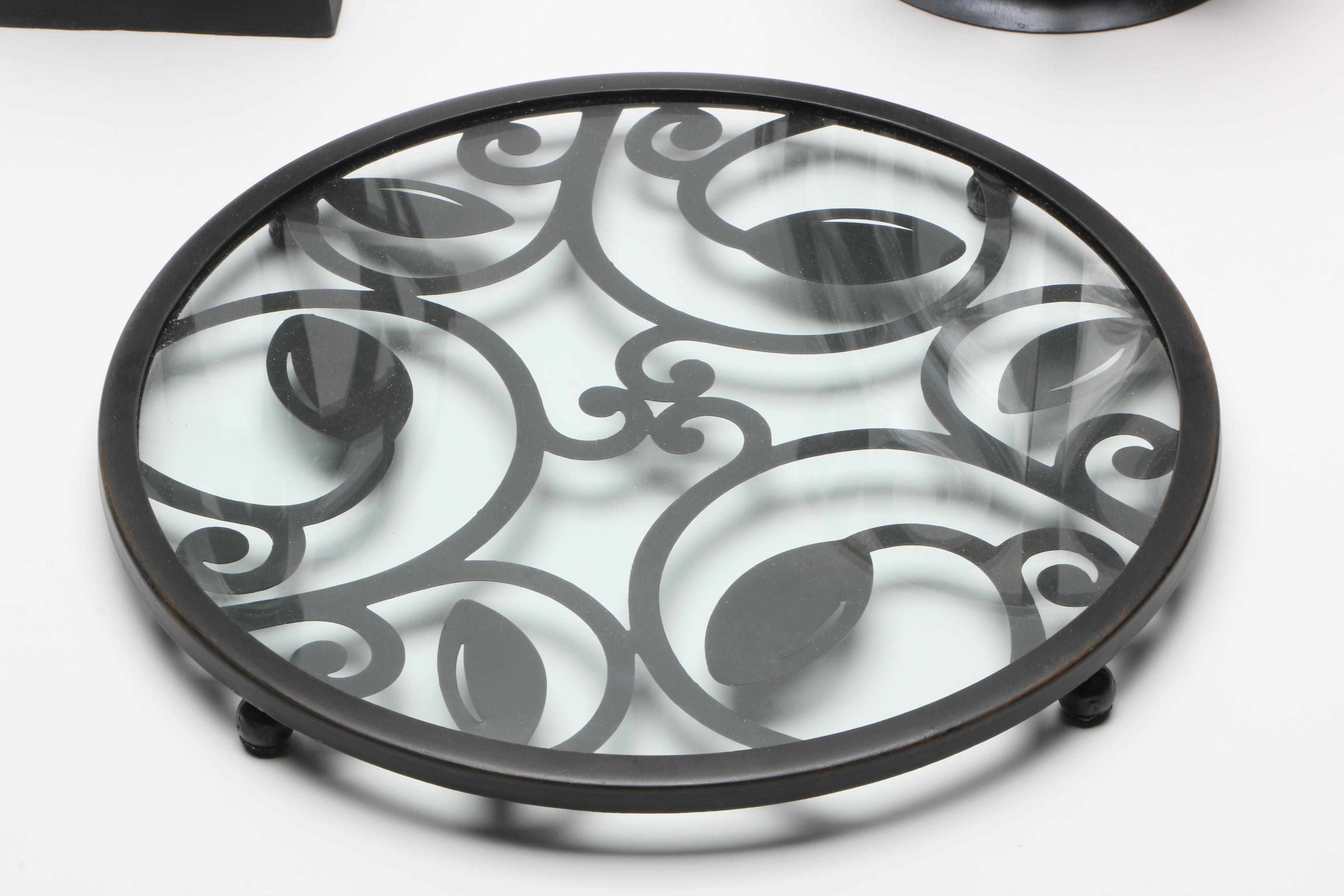 Metal and Glass Decor