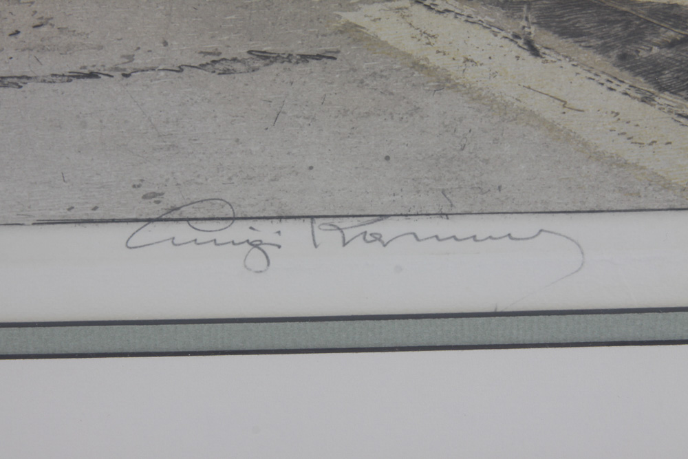 Luigi Kasimir Etching "Bad Gastein, Main Street"