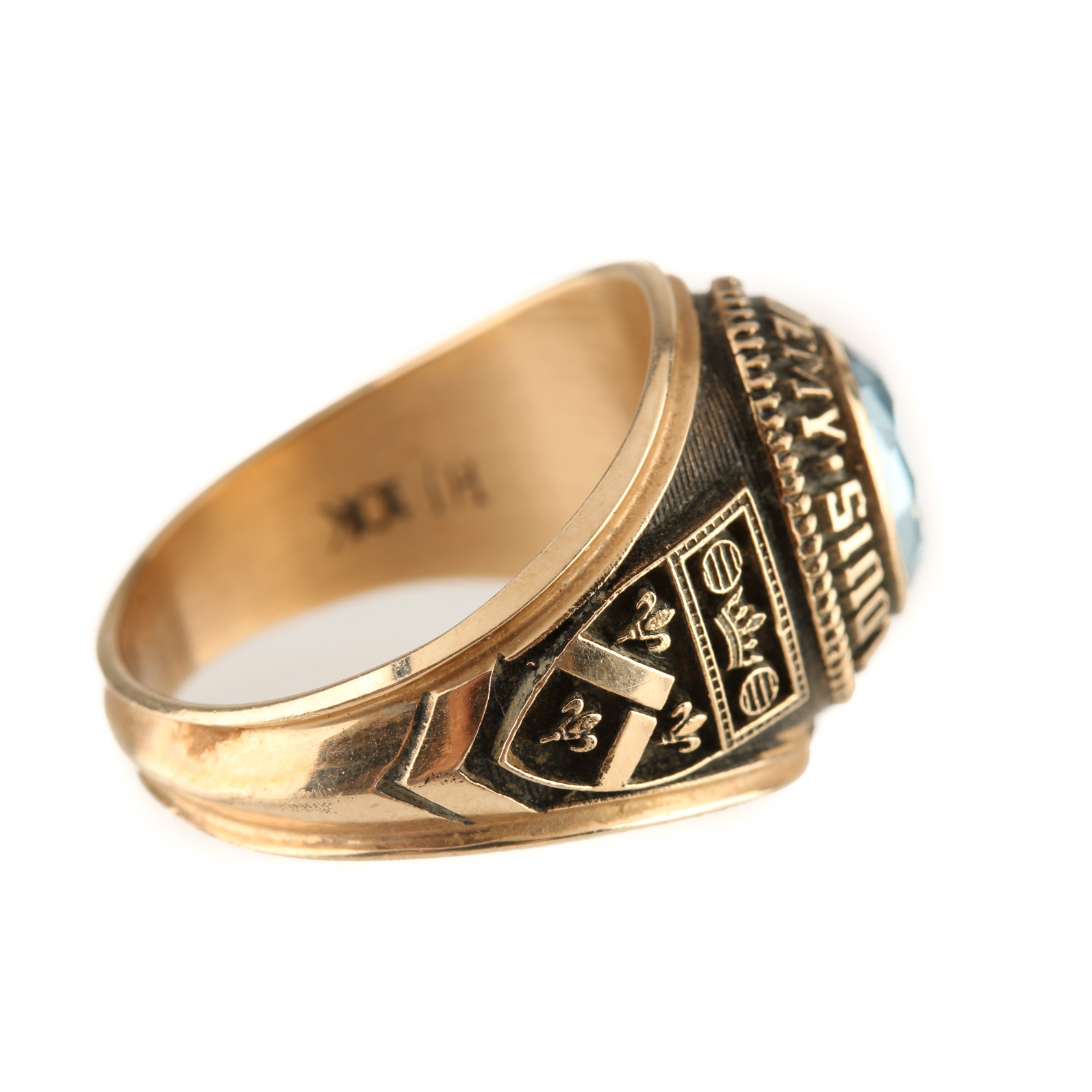 Herff Jones 10K Yellow Gold Spinel Class Ring