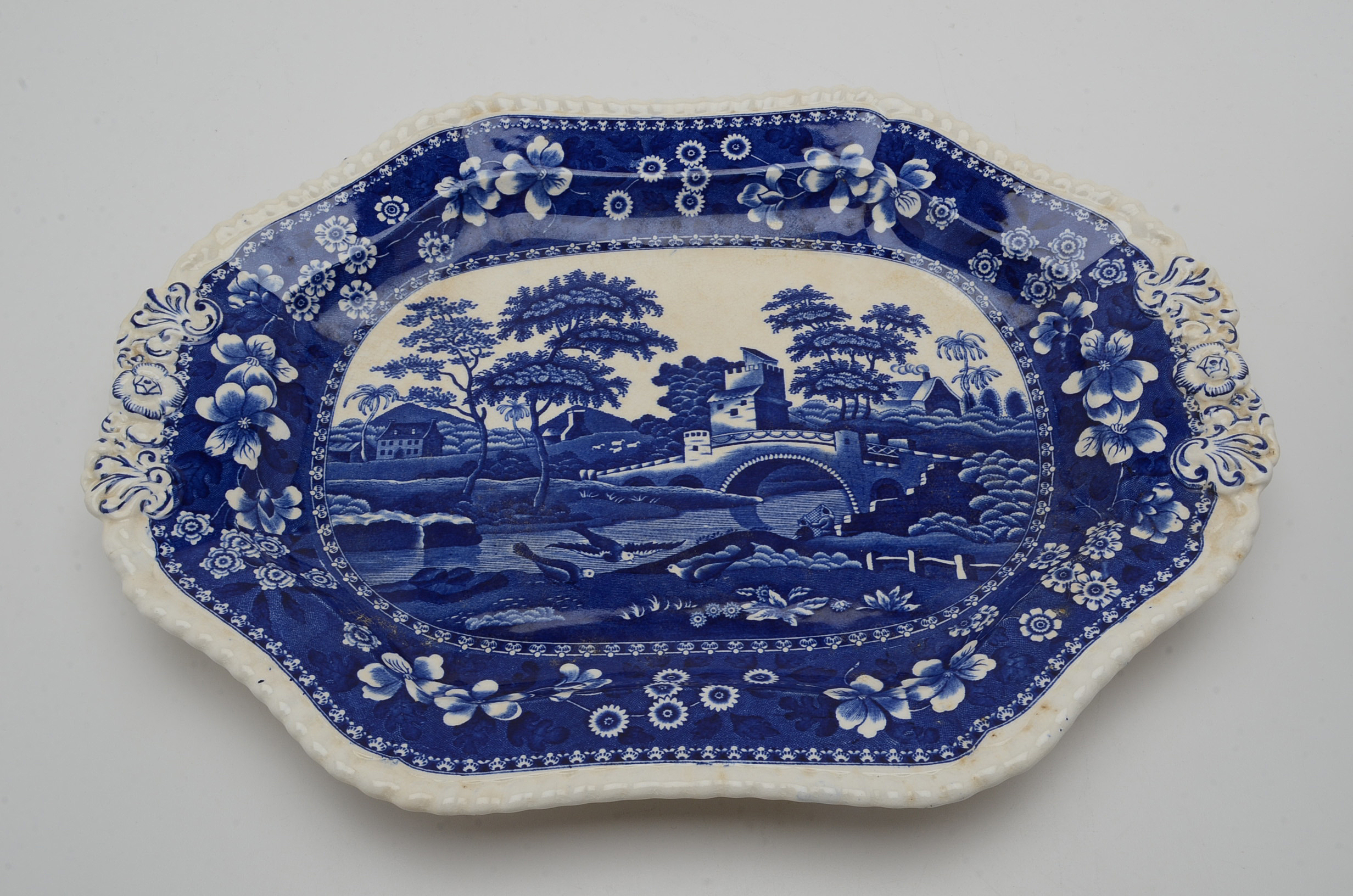 "Spode Tower"  Copeland Spode Transferware Soup Tureen, Tray  and White Ladle