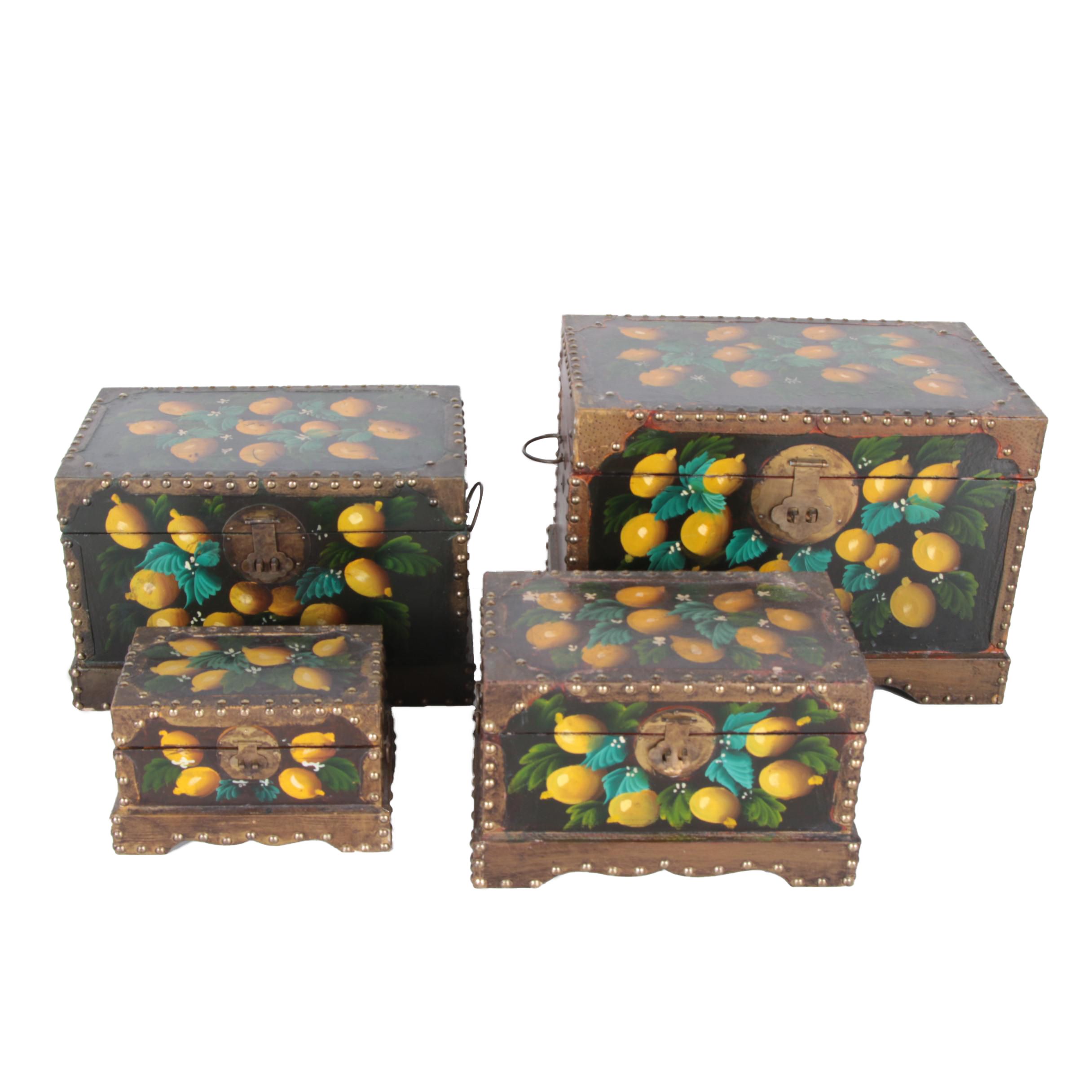Lemon Motif Decorative Trunks