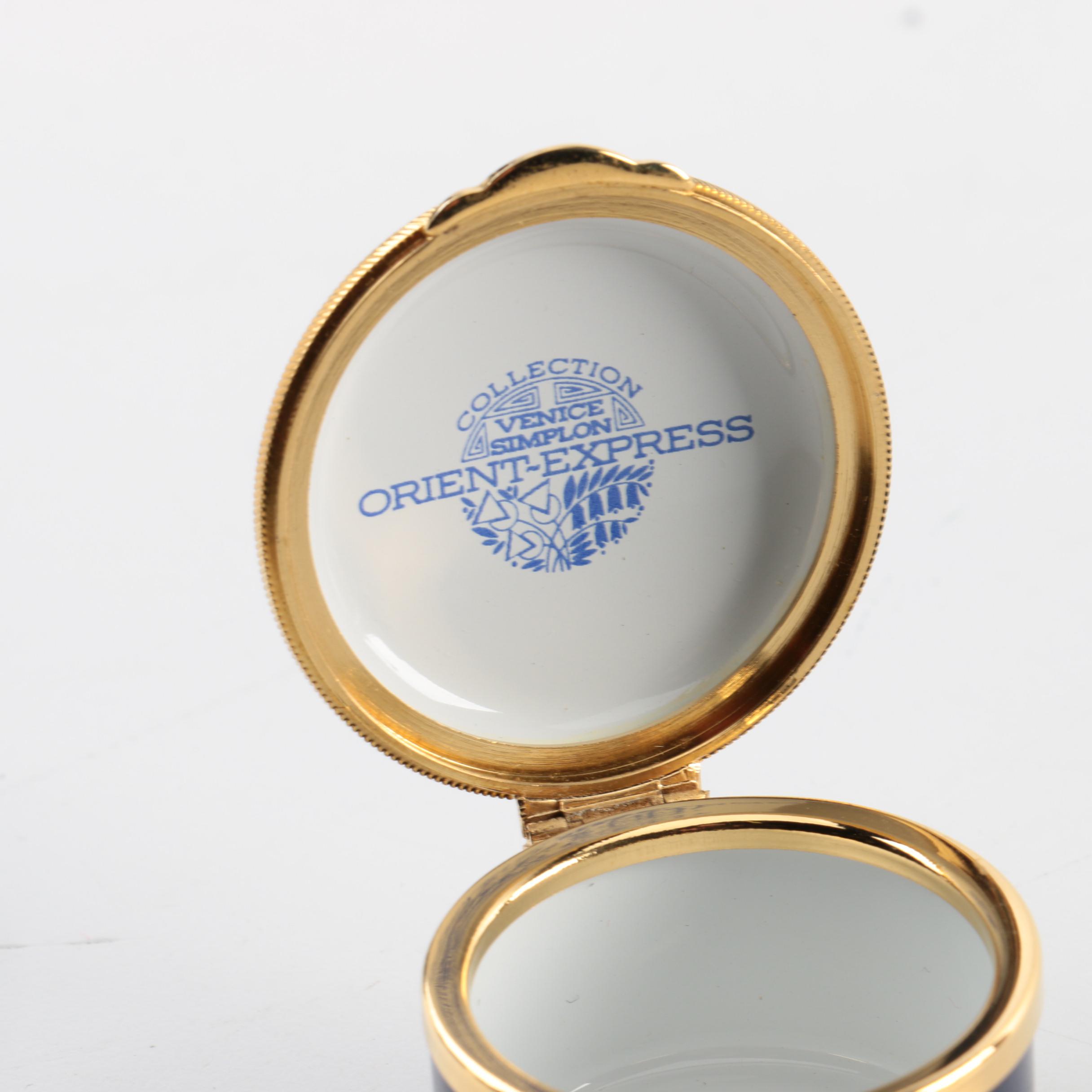 Limoges and Other Porcelain, Pewter and Enamel Trinket Boxes