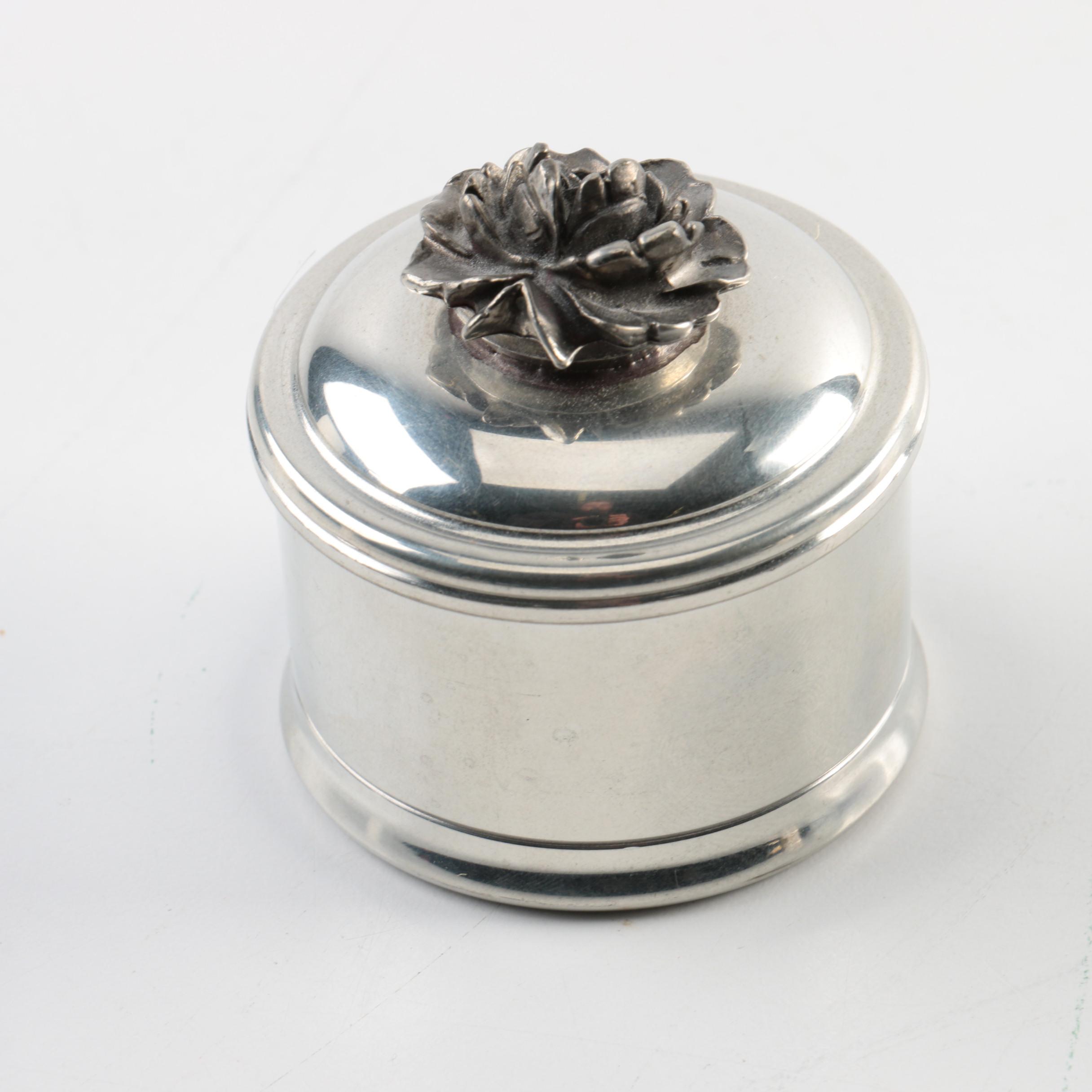 Limoges and Other Porcelain, Pewter and Enamel Trinket Boxes