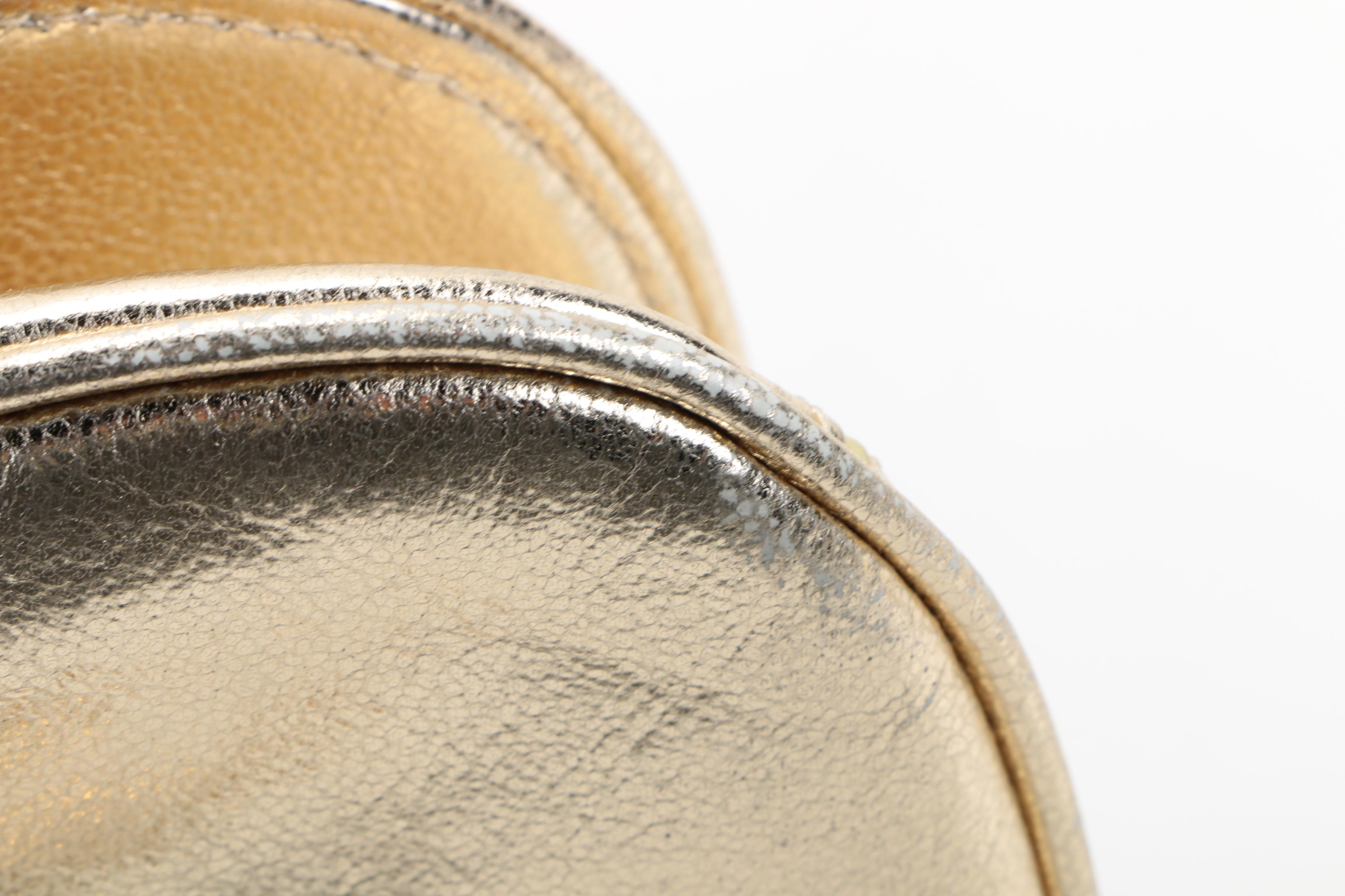 Tory Burch Metallic Logo Clutch