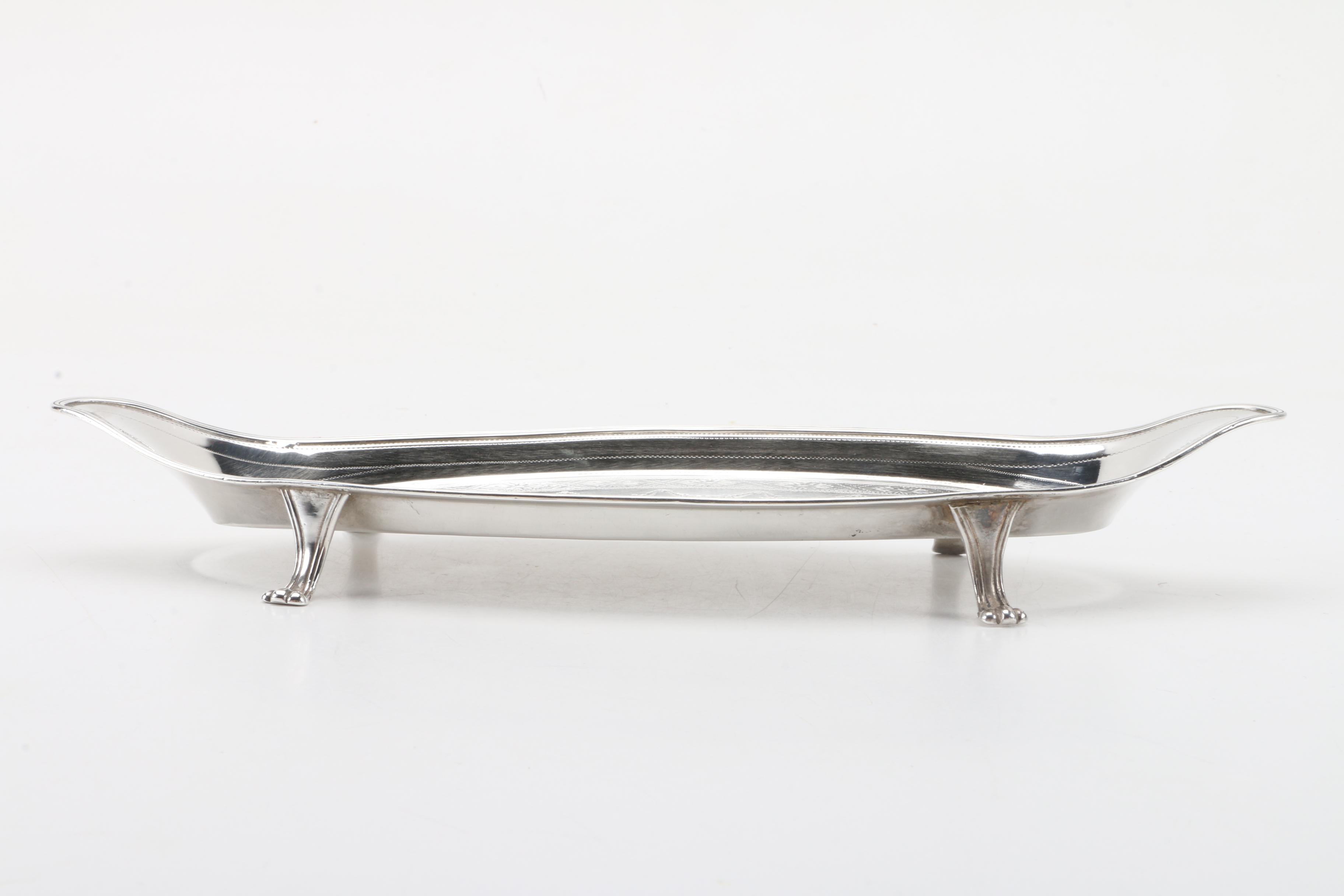 1795 London Sterling Silver Footed Oval Tray