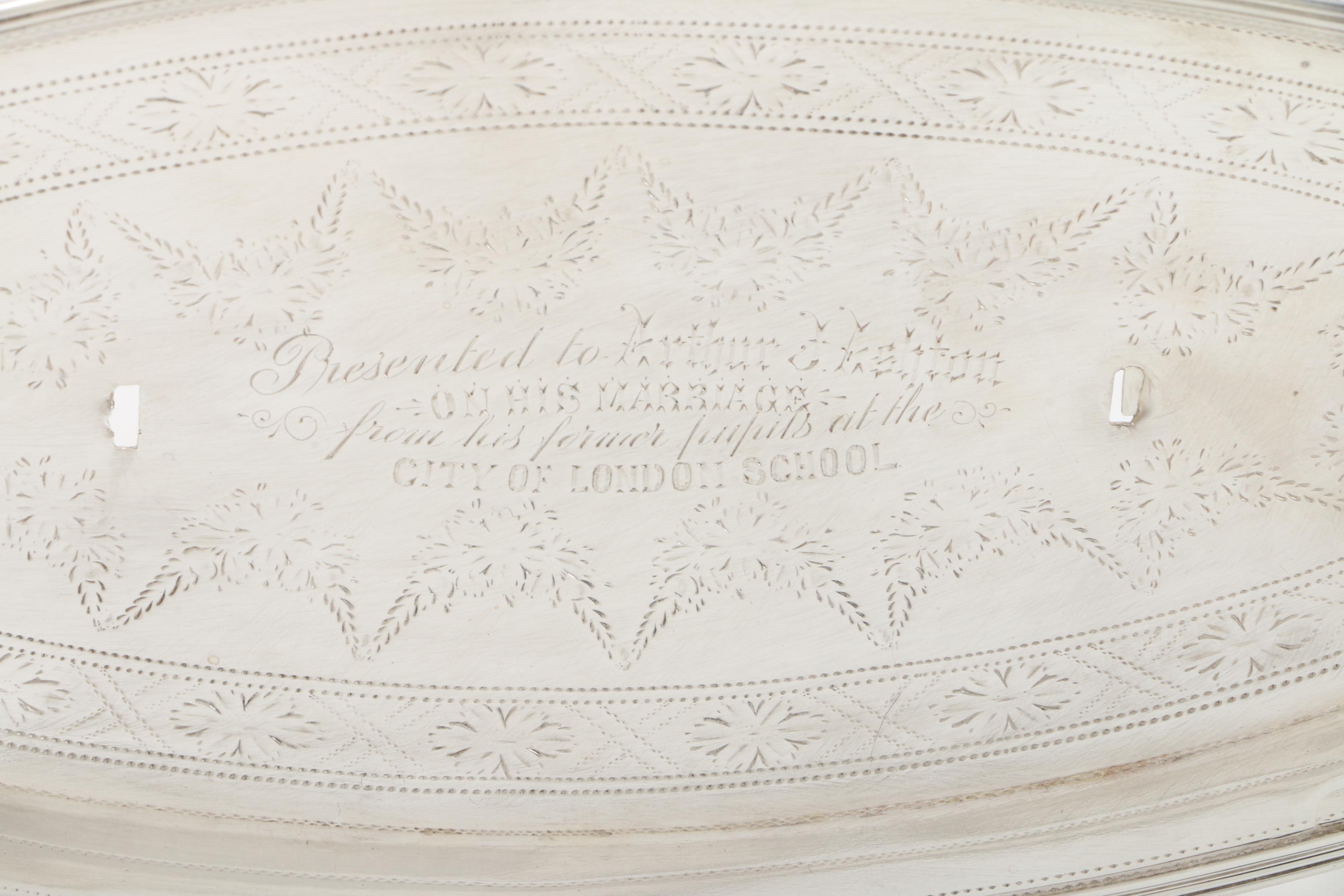 1795 London Sterling Silver Footed Oval Tray