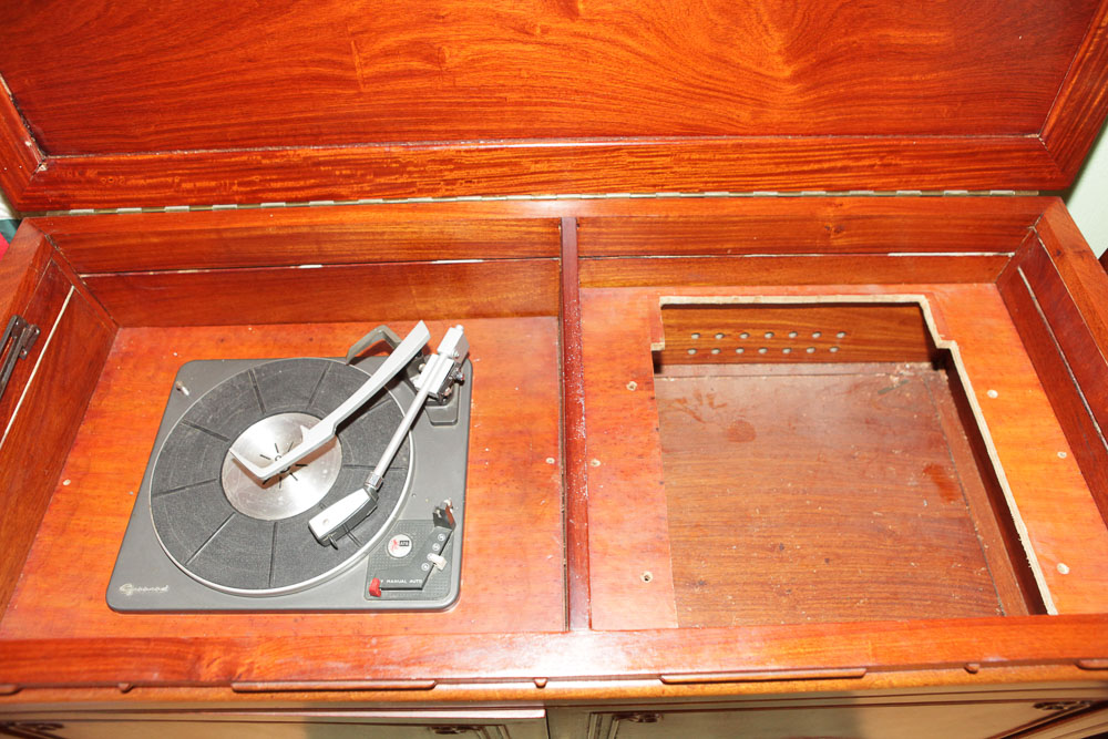 Chinese Teak Record Player Cabinet