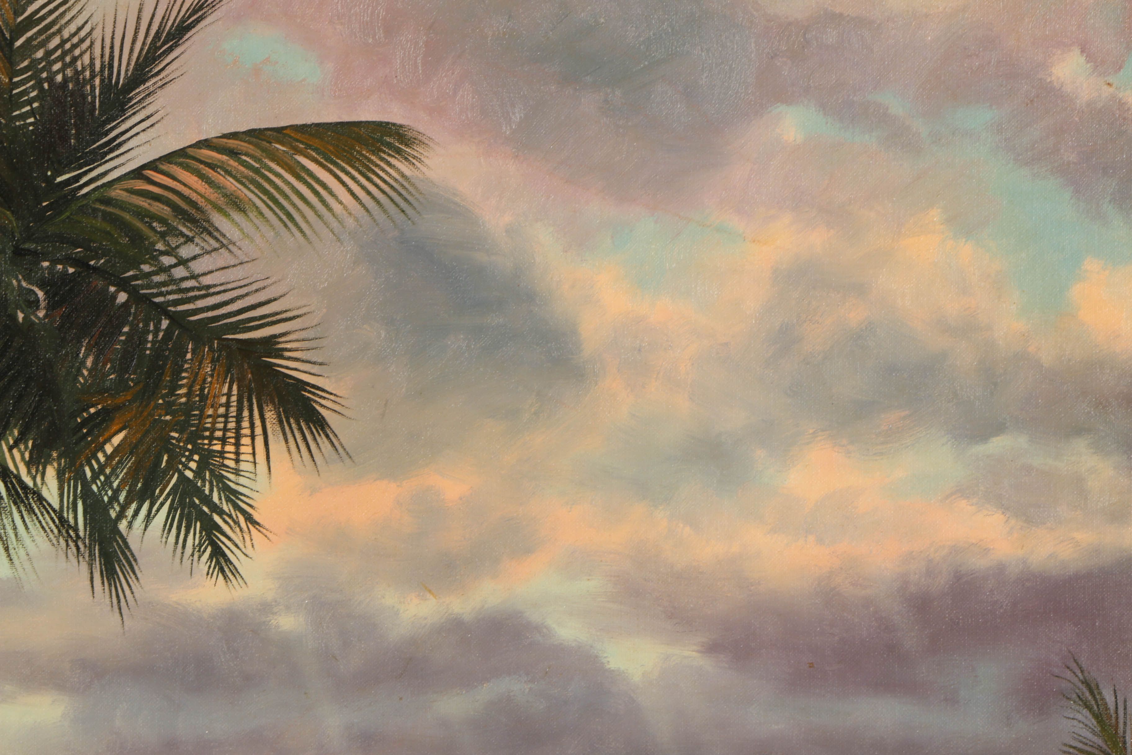 William Tyler Marks Oil Painting on Panel "Coastline Near Nanakuli..."