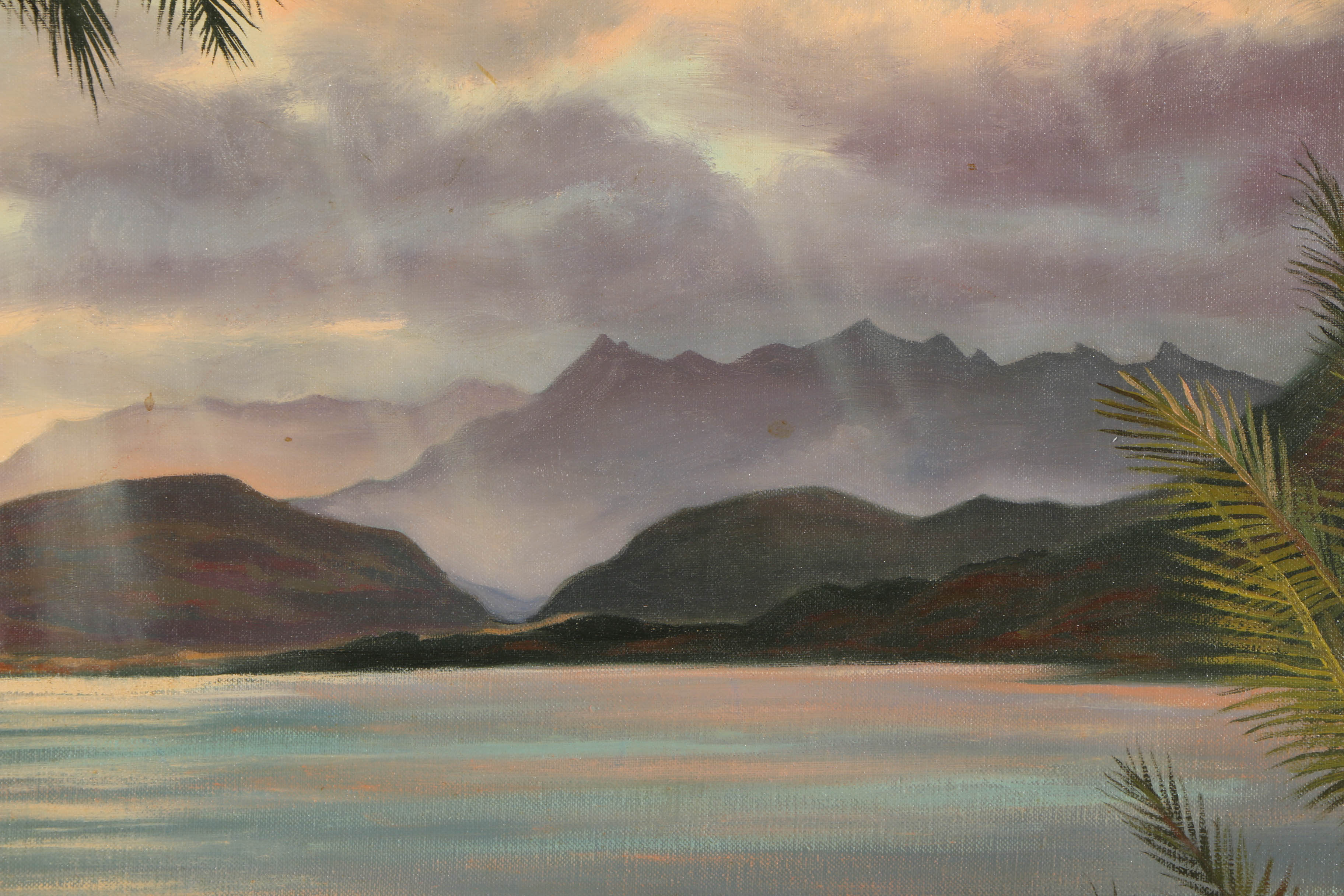 William Tyler Marks Oil Painting on Panel "Coastline Near Nanakuli..."