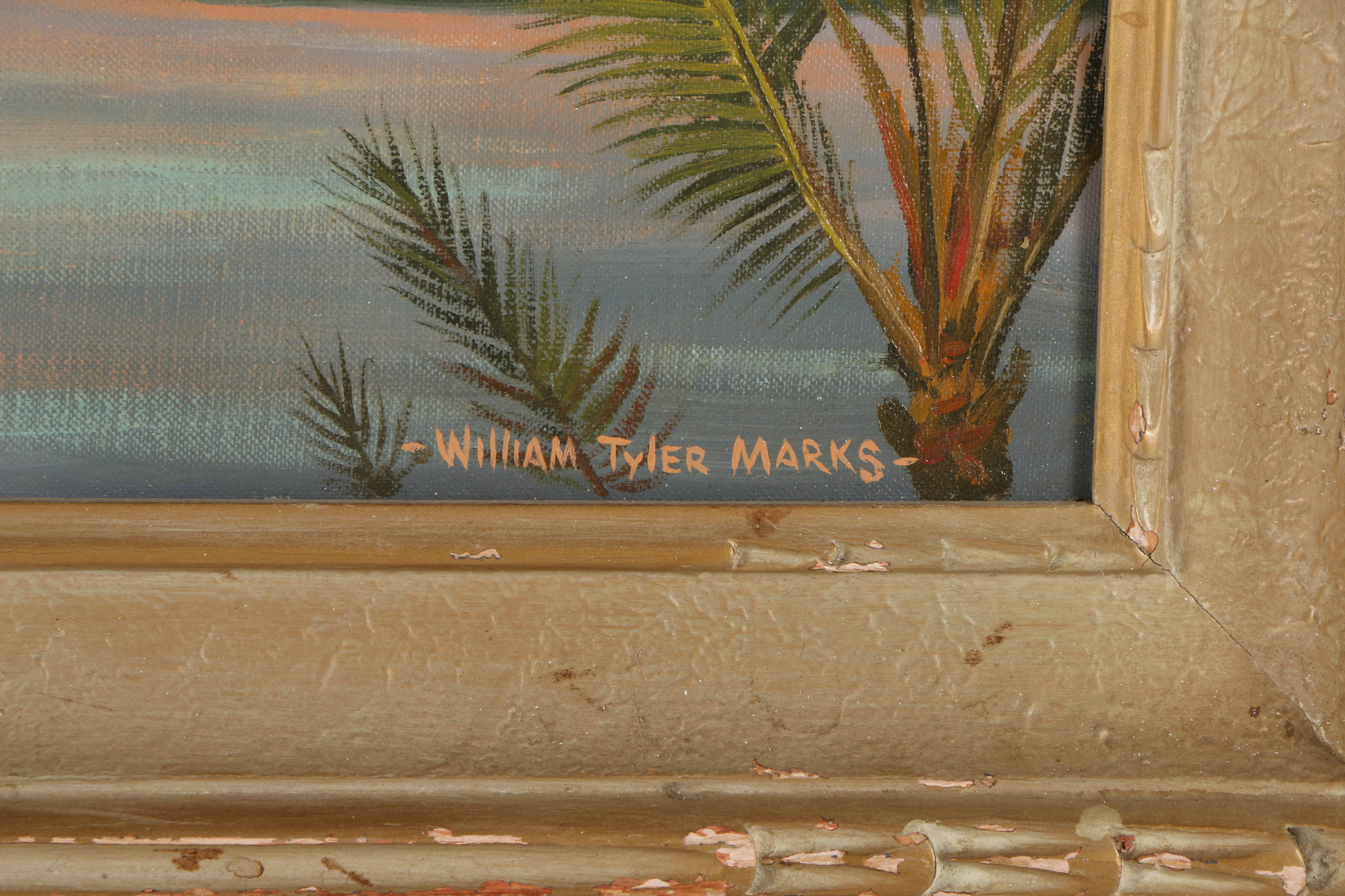 William Tyler Marks Oil Painting on Panel "Coastline Near Nanakuli..."