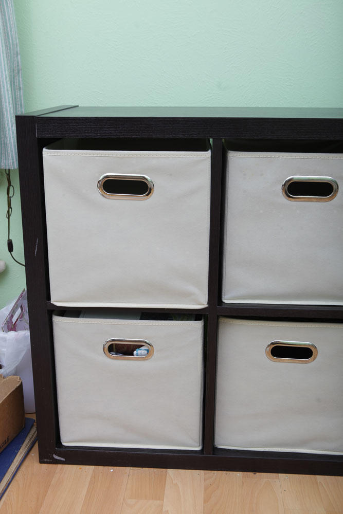 Storage Shelving with Bins