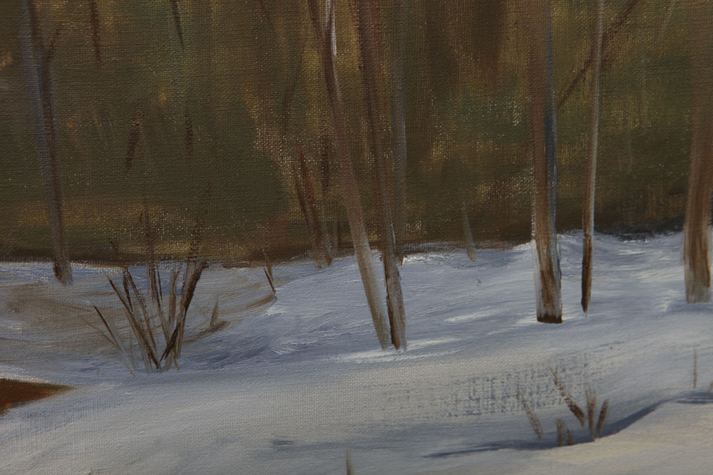 E.F.C. Oil Painting of a Winter Landscape