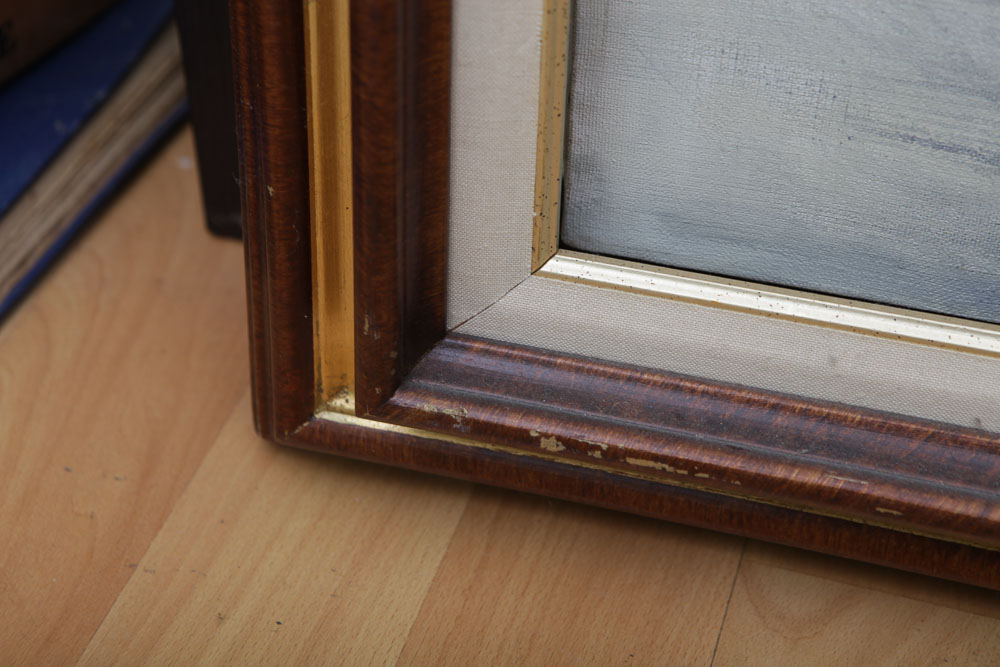 E.F.C. Oil Painting of a Winter Landscape