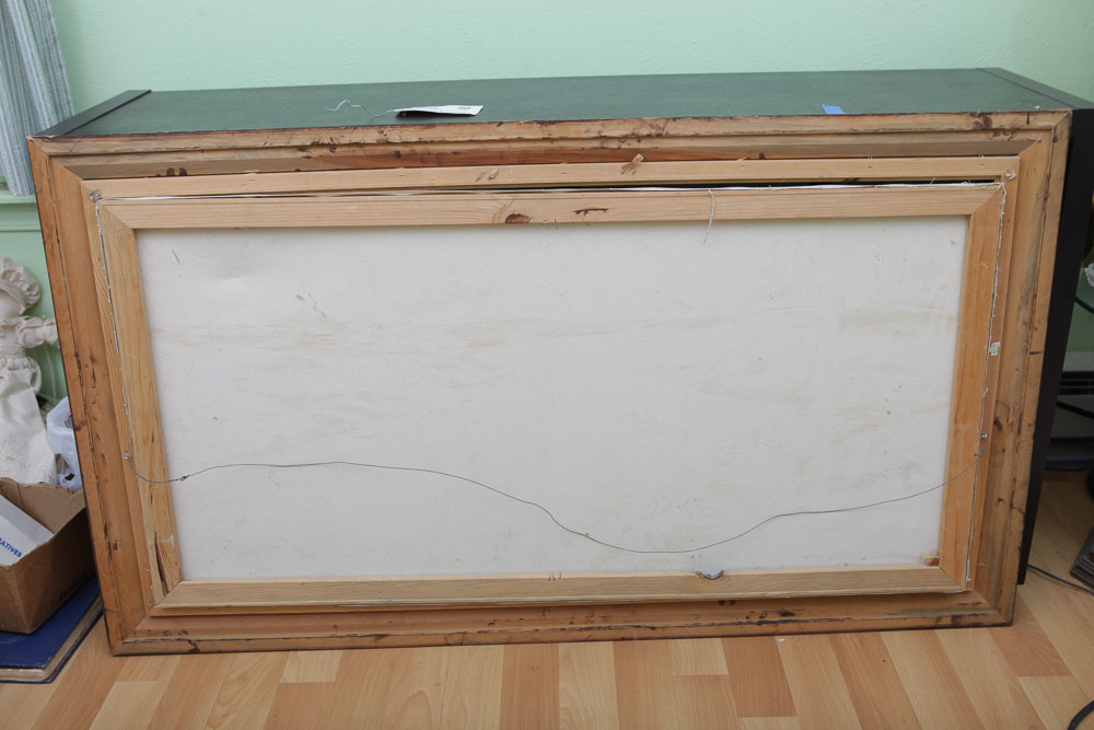 E.F.C. Oil Painting of a Winter Landscape