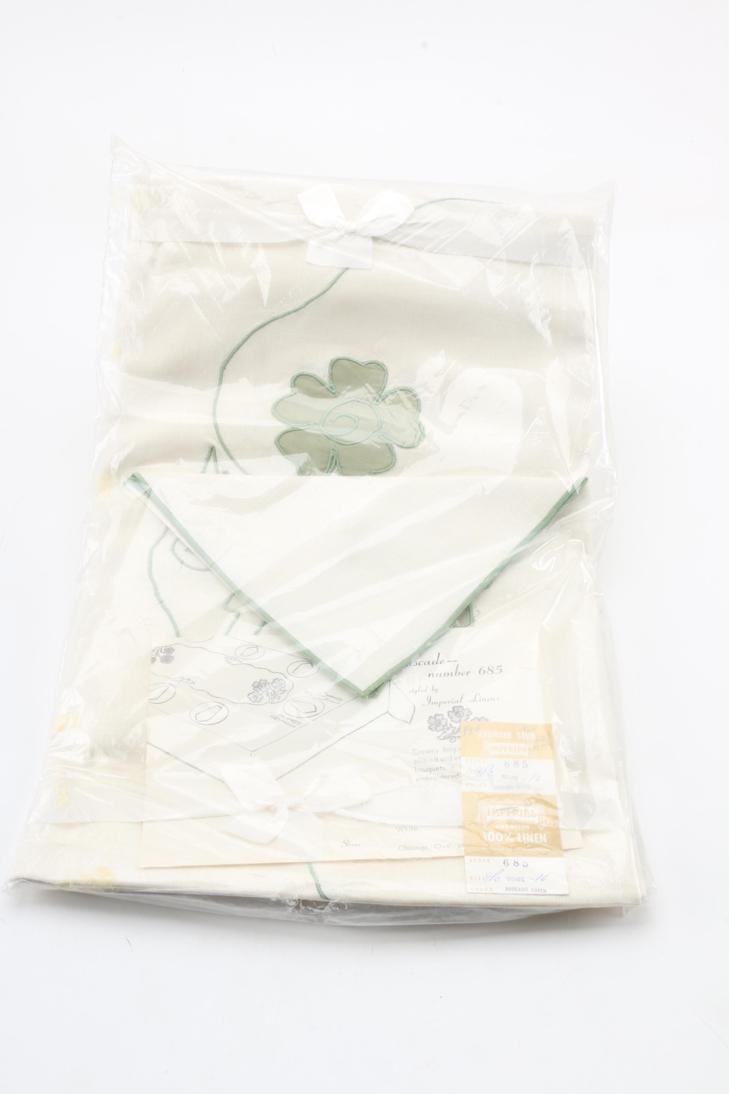 Vintage Limited Edition Collectible Grandma Moses Plates and Tablecloth