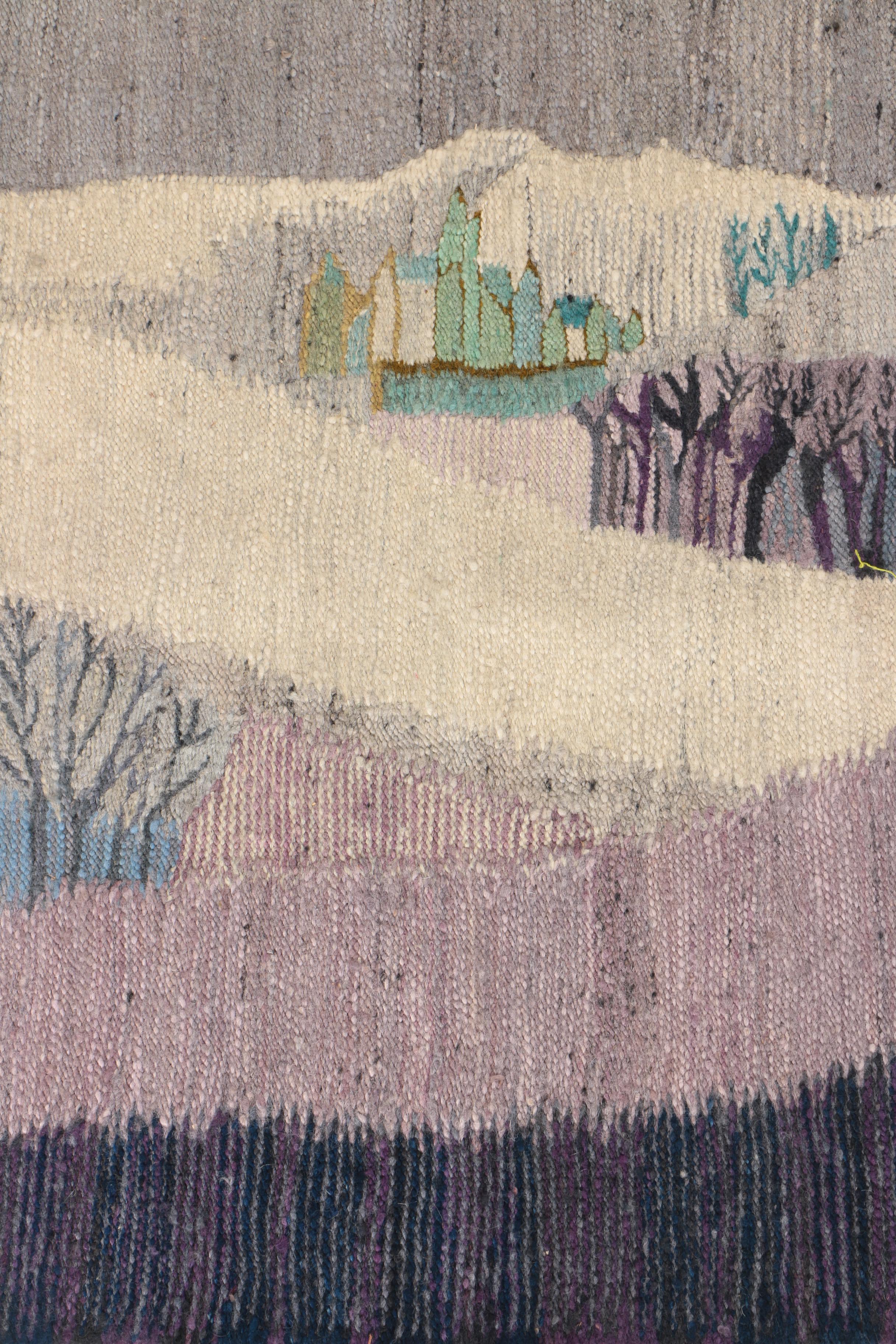 Vintage Handwoven Polish Cepelia Accent Rug