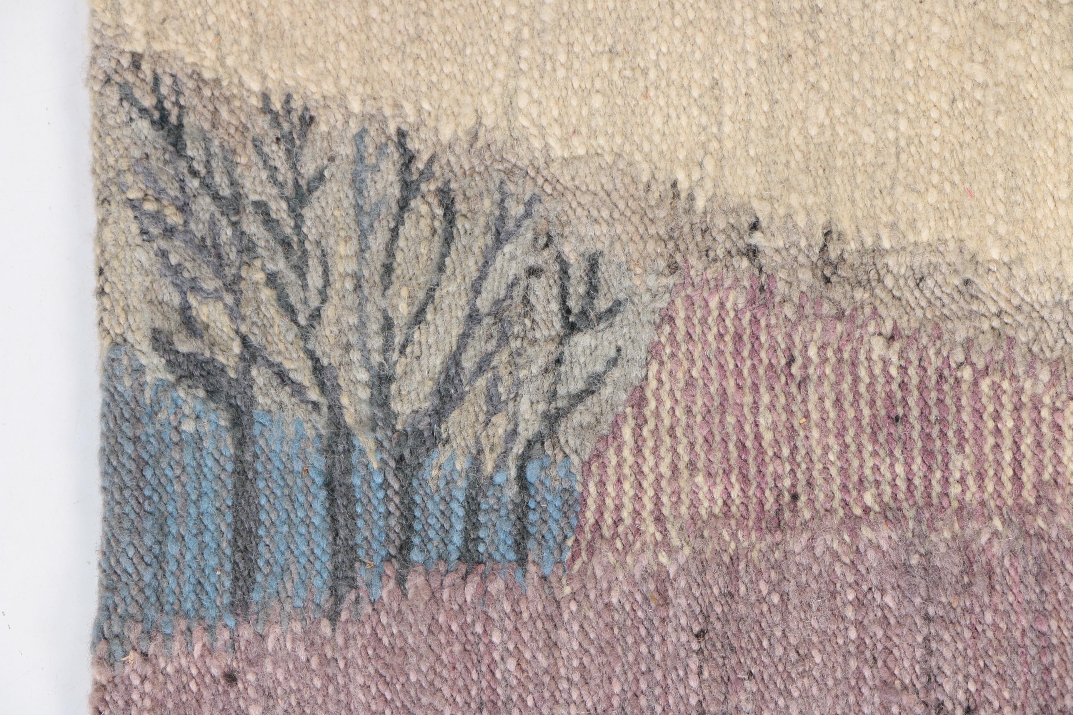 Vintage Handwoven Polish Cepelia Accent Rug