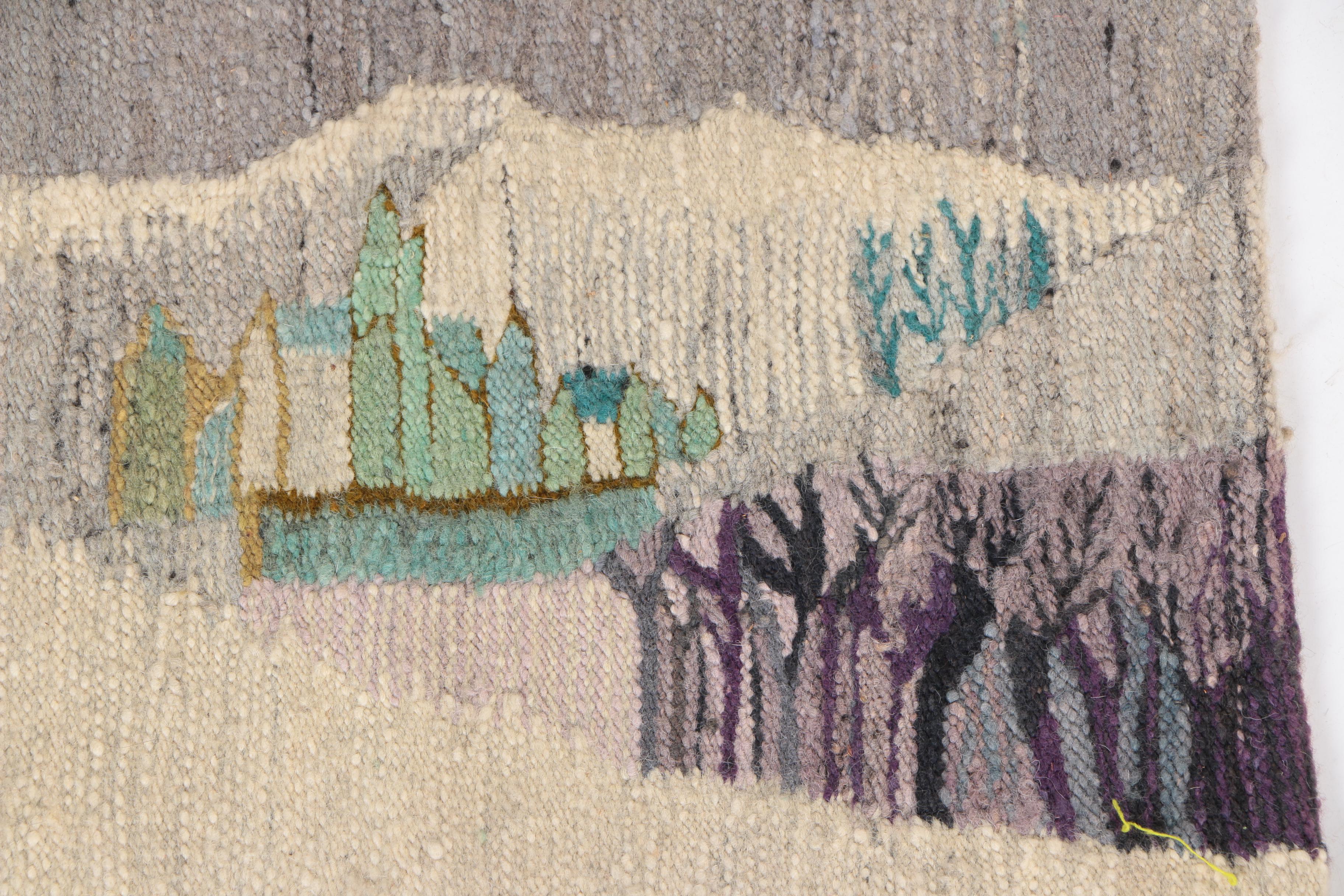 Vintage Handwoven Polish Cepelia Accent Rug