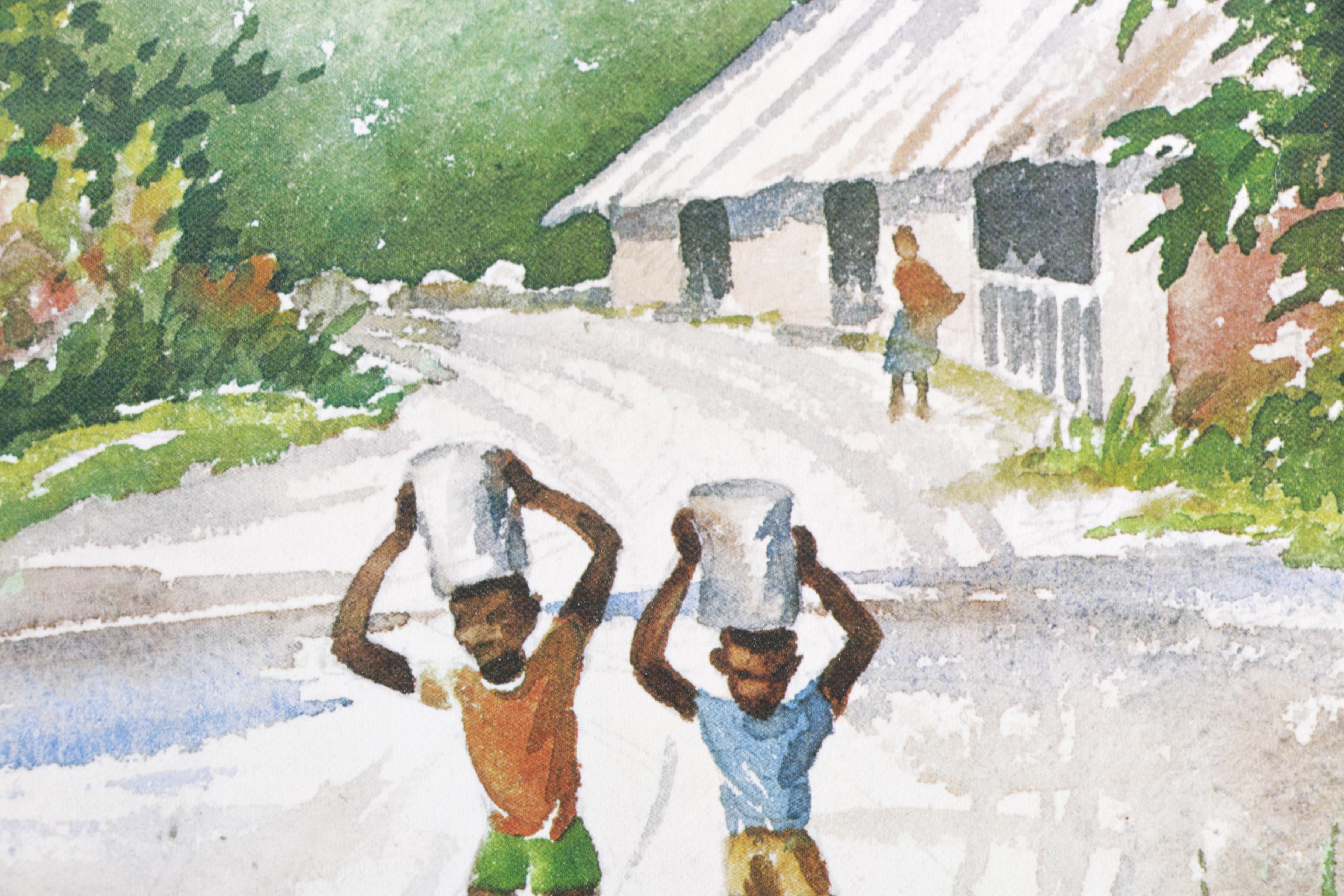Pair of Reproduction Prints After Margaret K Rhodes's Jamaican Paintings