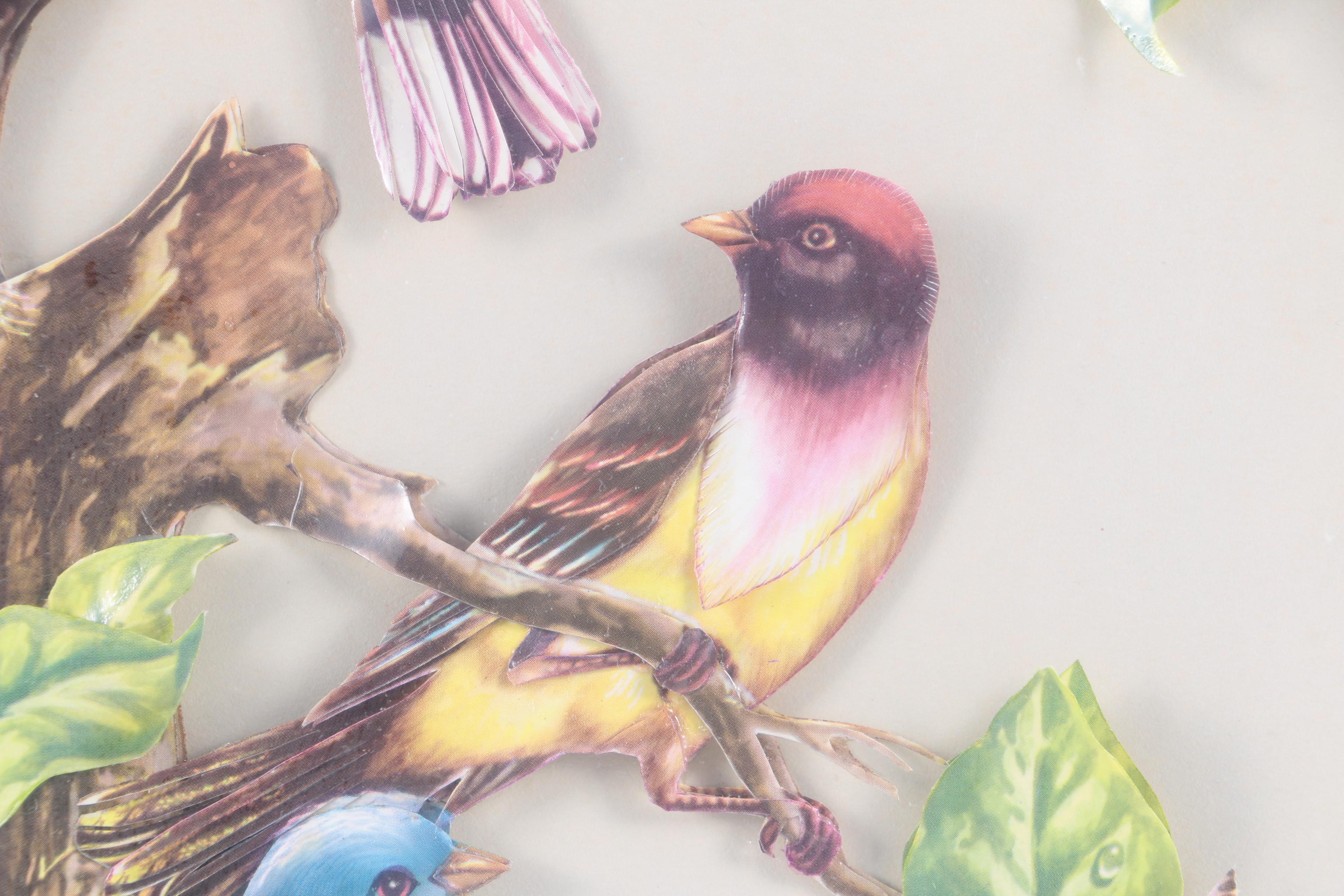 P. Appelt Offset Lithograph on Laser-Cut Metal Bird Illustration