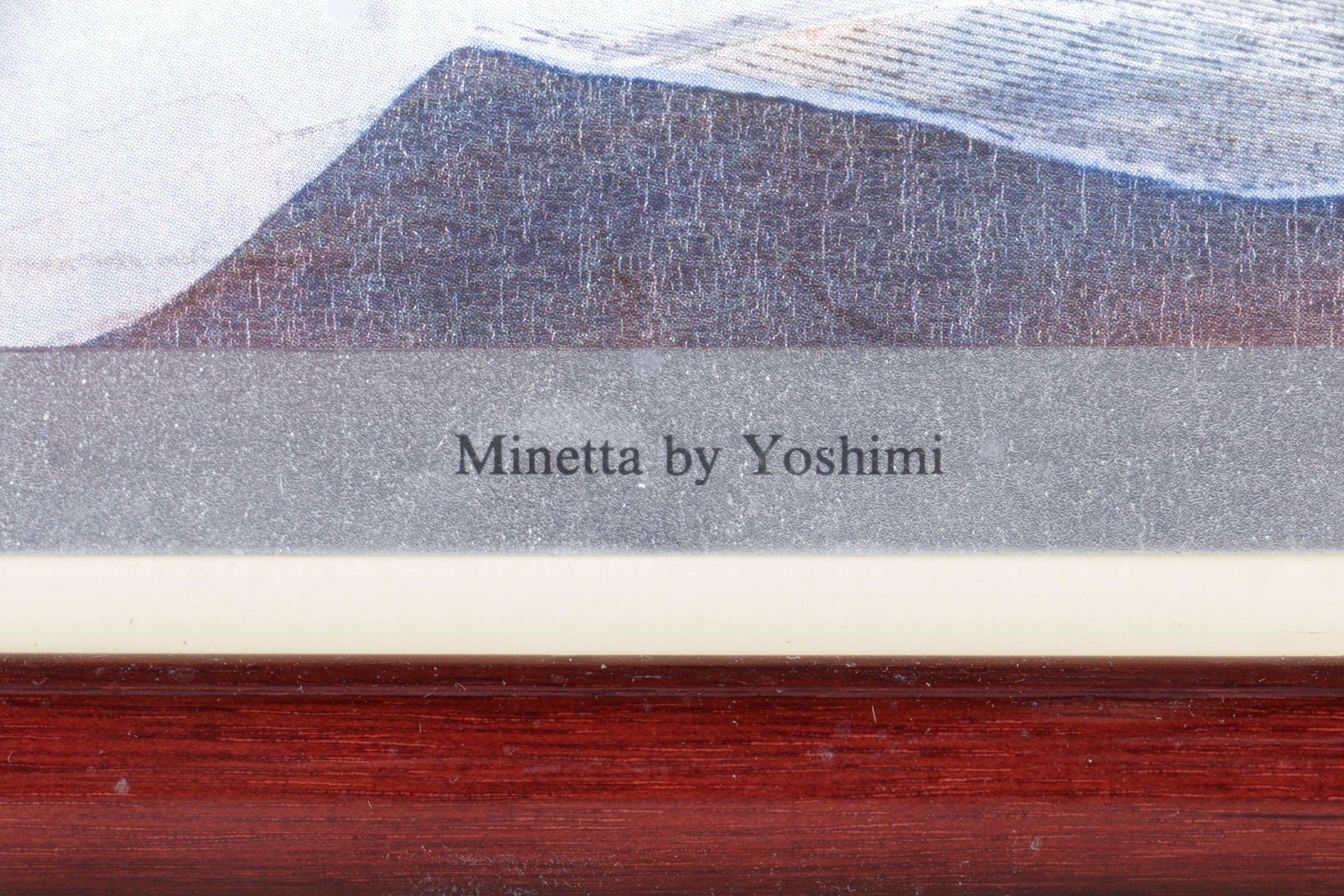 Offset Lithographic Reproduction Print on Foil After Yoshimi "Minetta"