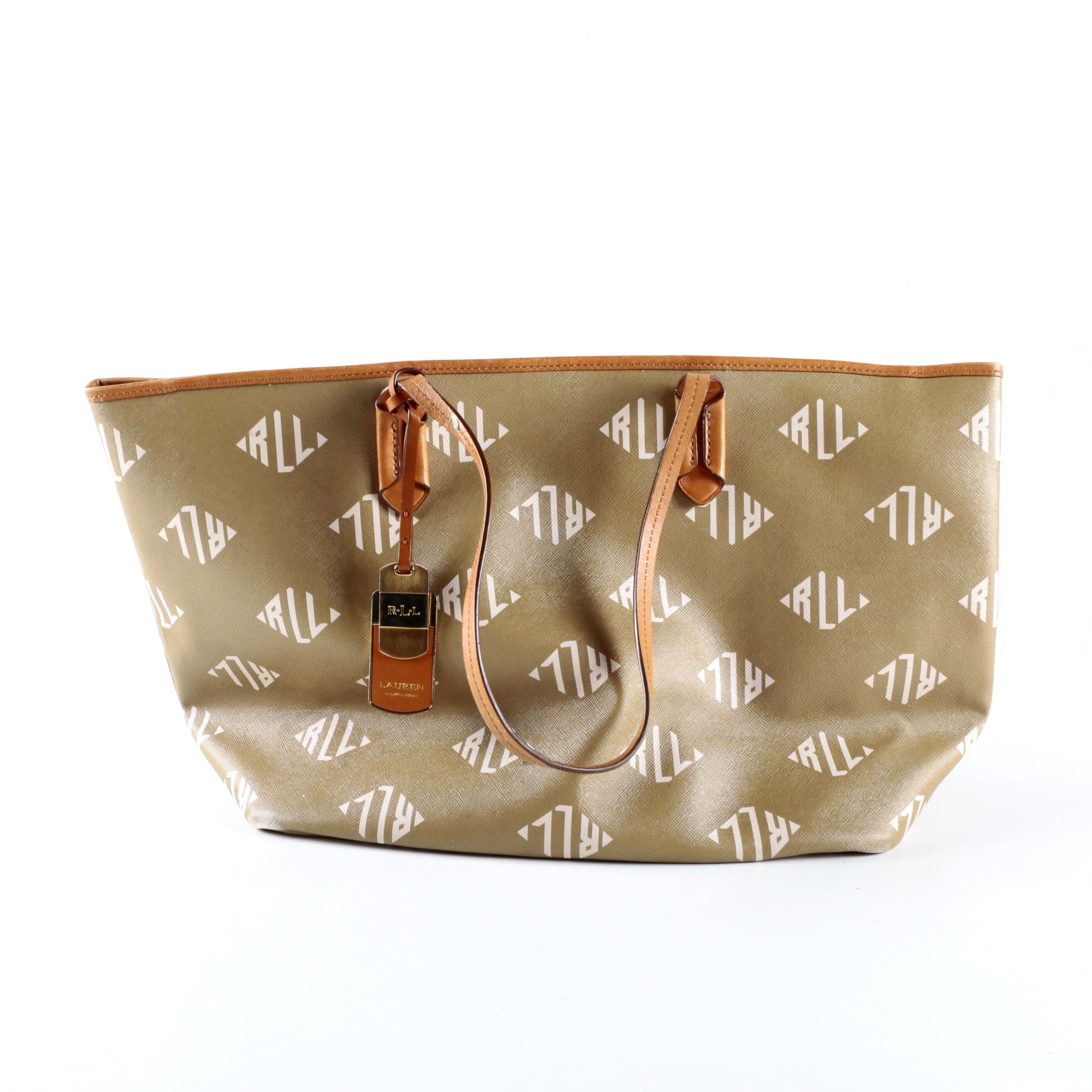 Lauren Ralph Lauren Coated Canvas Tote Bag