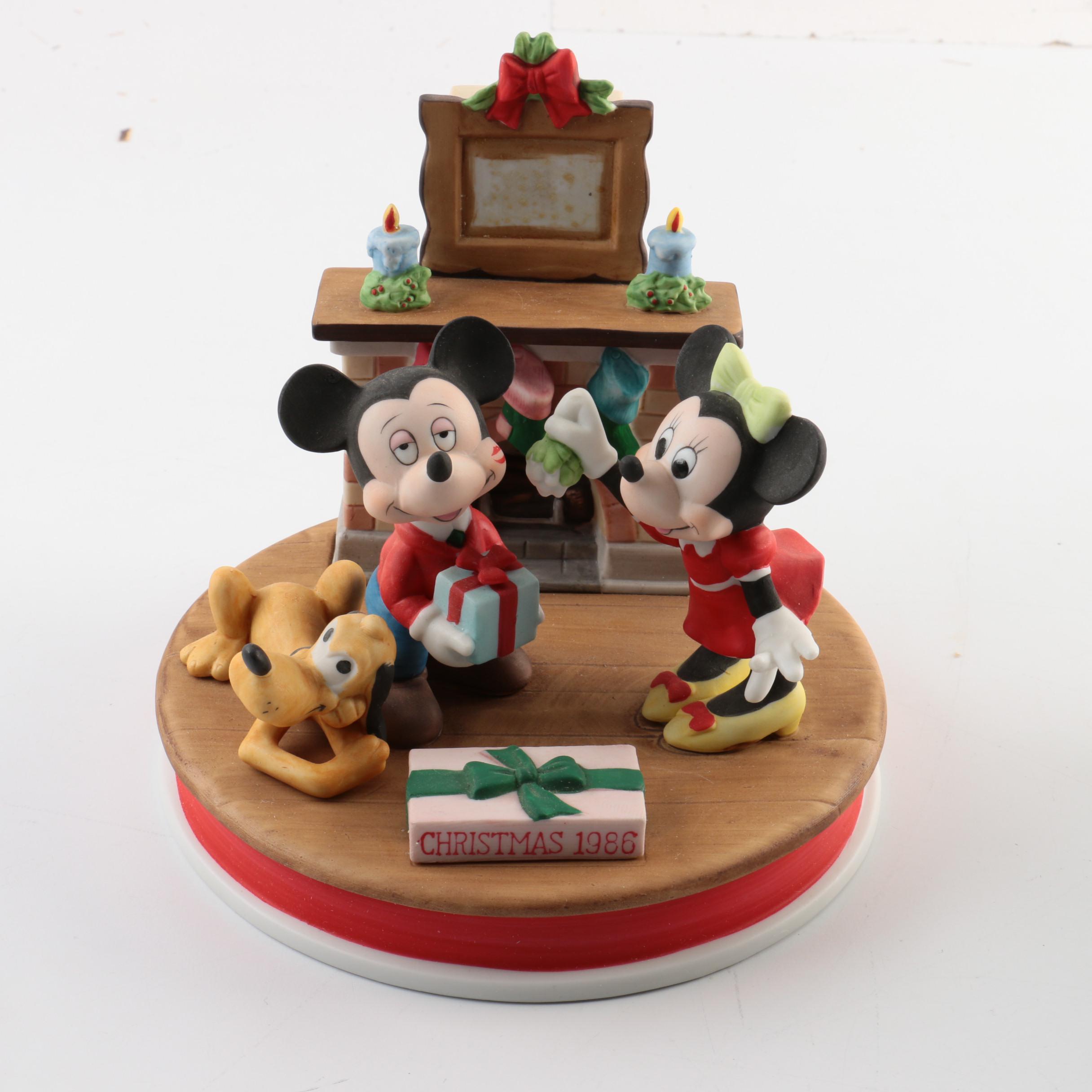Pair of Disney Christmas Figurines