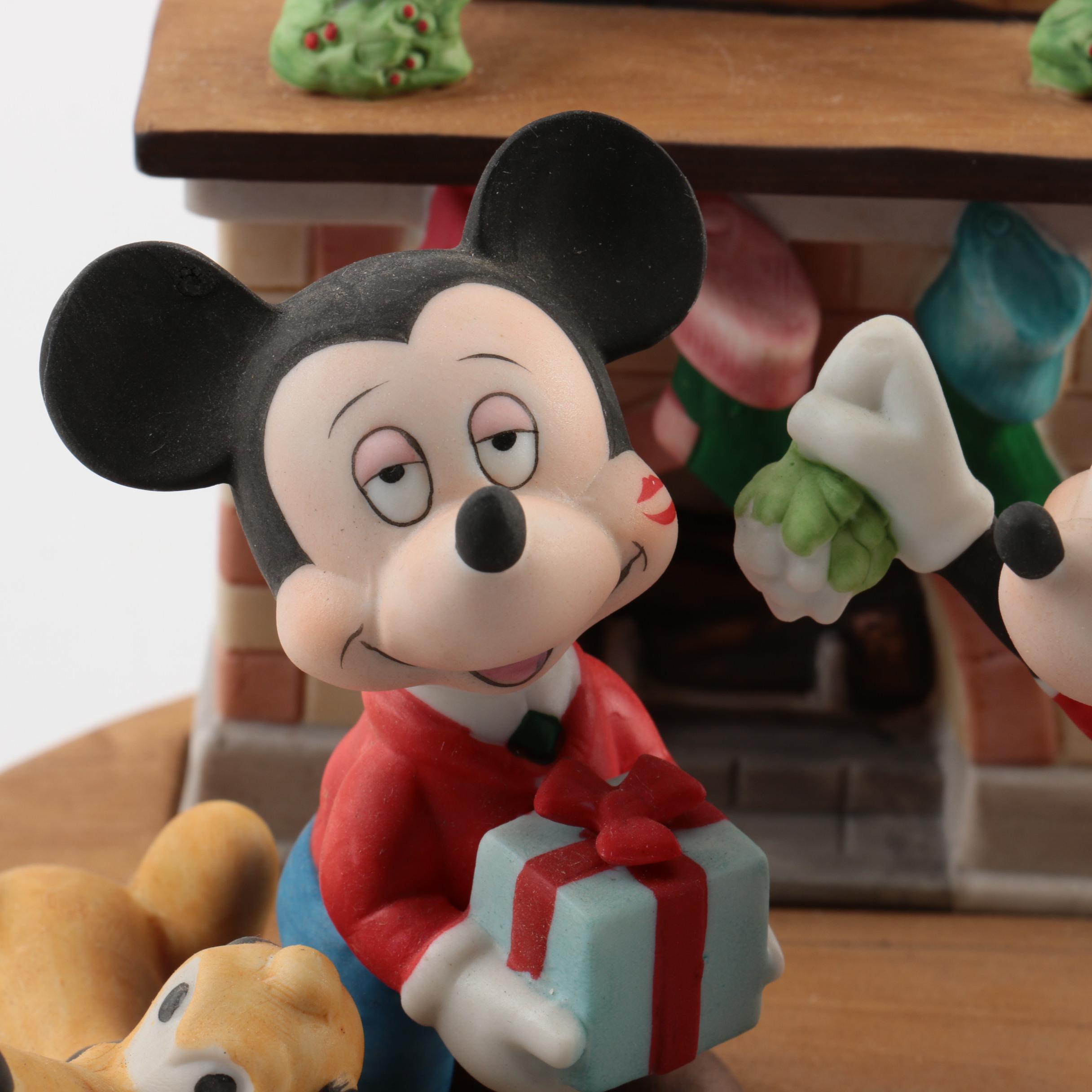 Pair of Disney Christmas Figurines