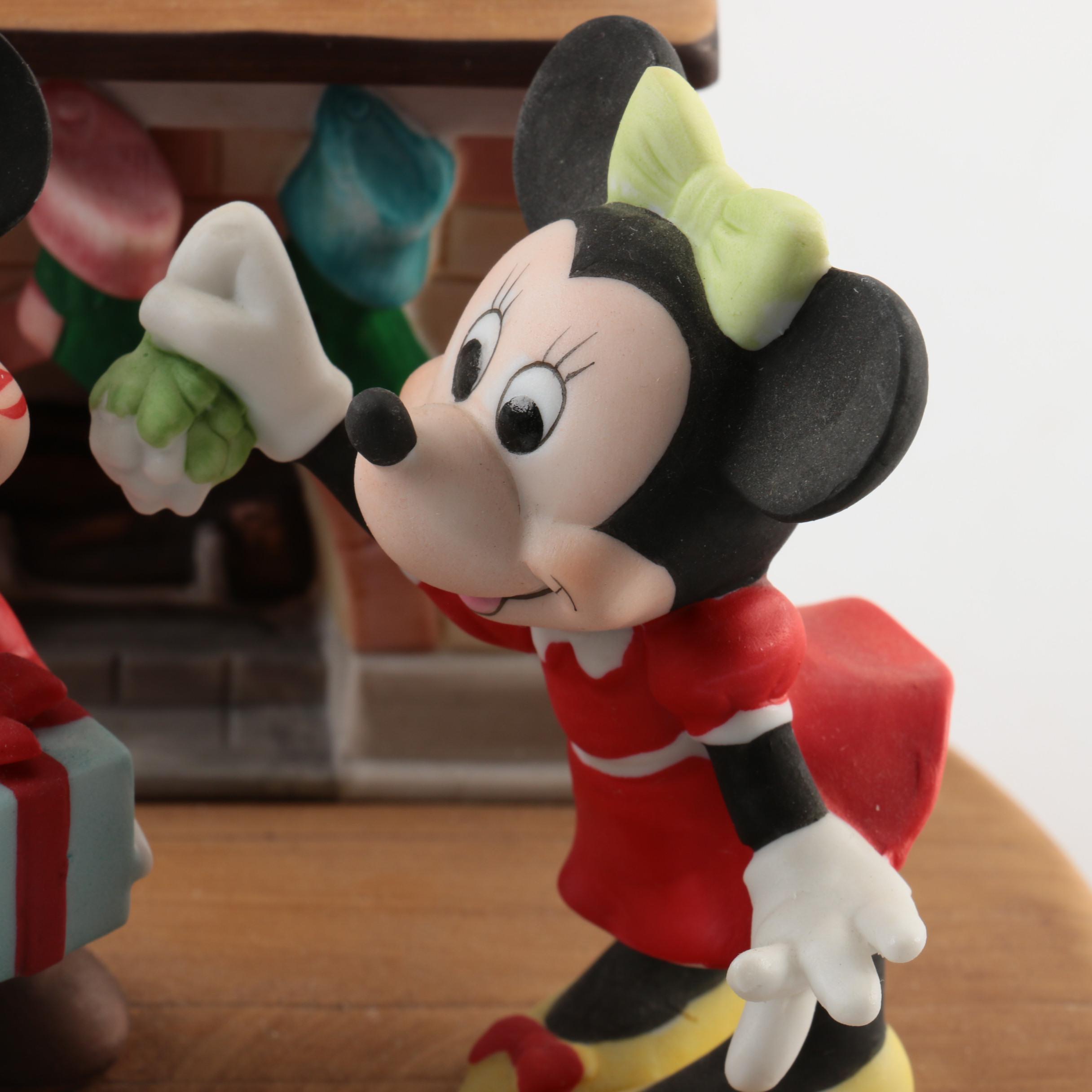 Pair of Disney Christmas Figurines